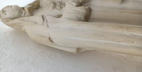 photo for sale Statue Plaster St Therese Lisieux Little Flower Of Jesus White Vintage Christian