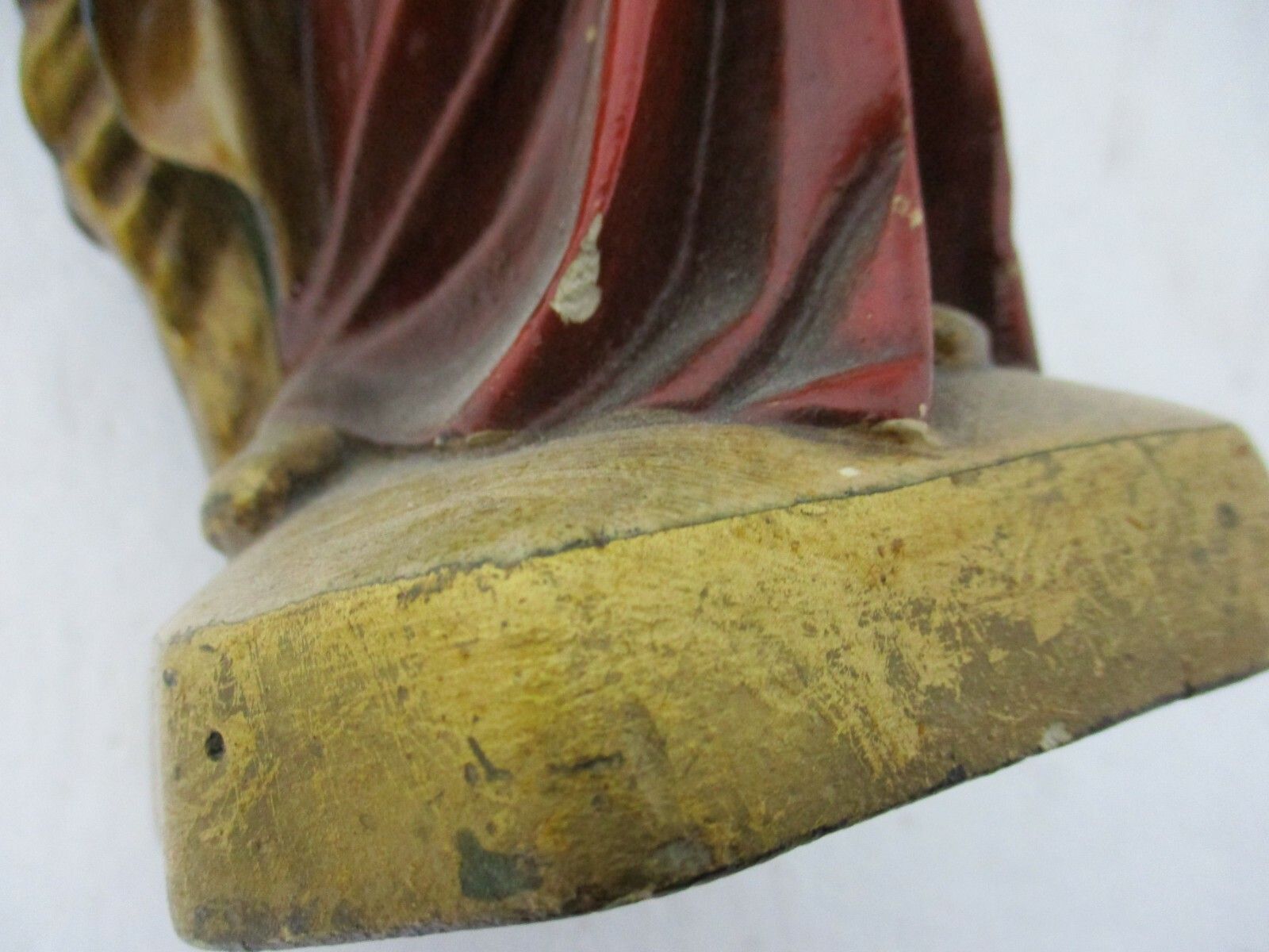 Statue Our Lady Of Perpetual Help Perpetuo Socorro Child Plaster Htf Polychrome photo buy