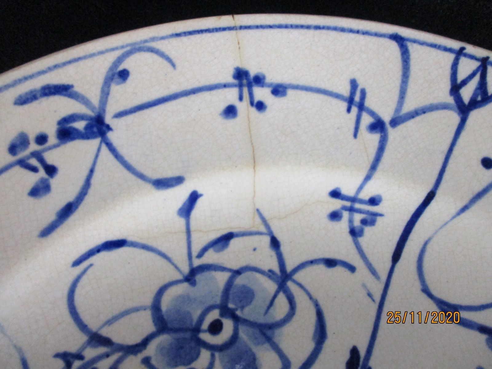 2 Dinner Plates Antique Royal Copenhagen Blue Fluted Marked Sarreguemines photo vinterior