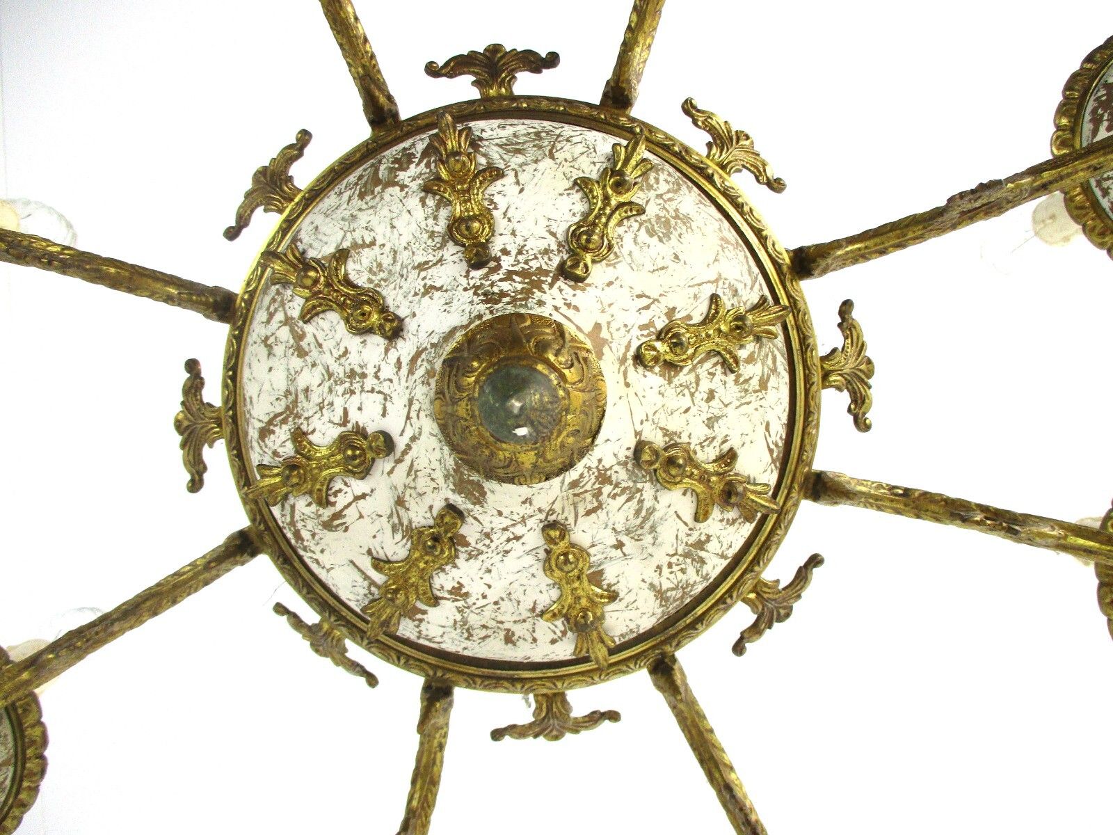 Lighting 8 Arm Lights Chandelier Revival French Empire Bronze Doré Gilded Copper Stunning photo