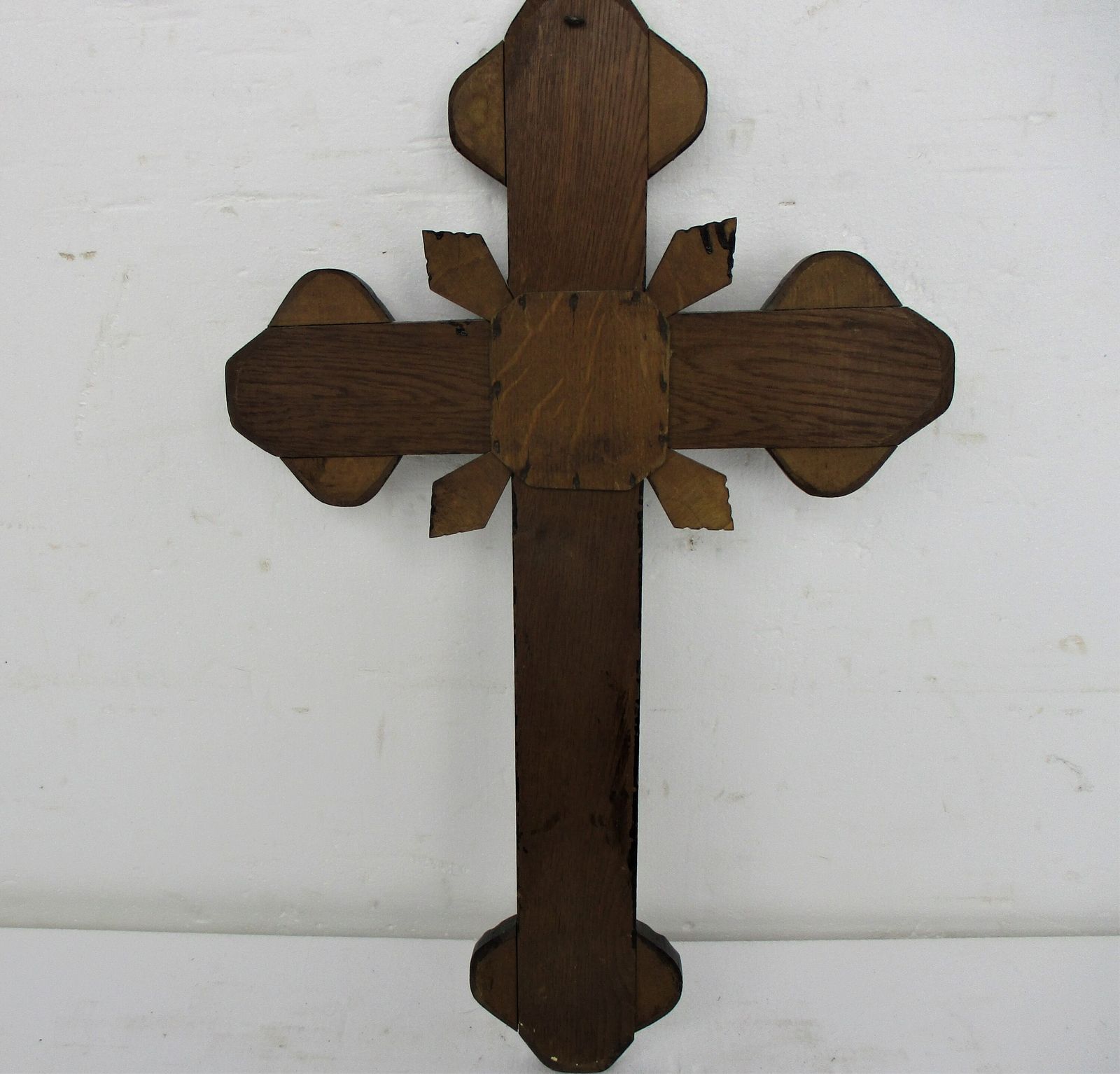 photo furniture Ornate Hand Carved Wood Wall Hanging Crucifix Cross Jesus Christ Brass Corpus St