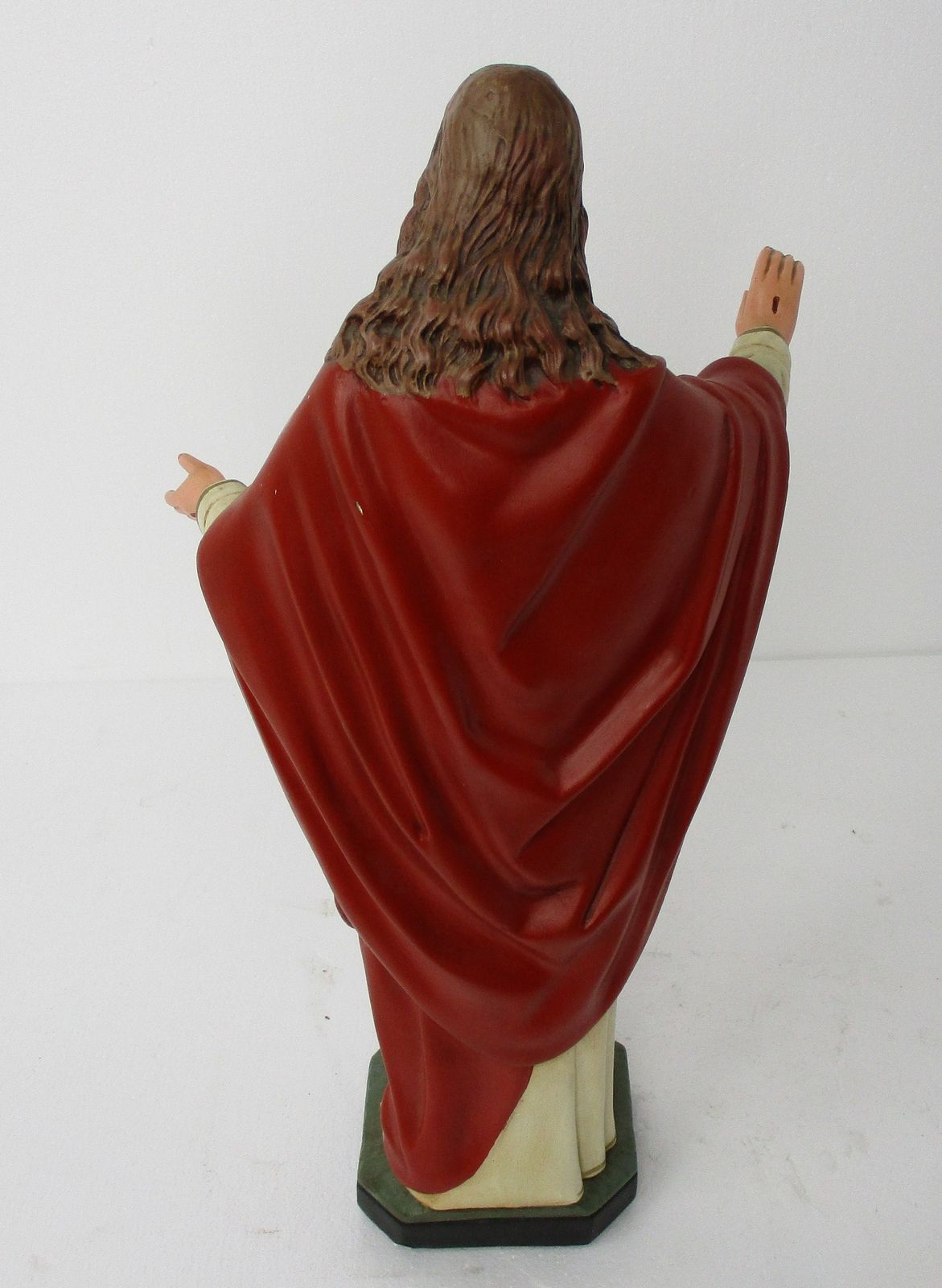 Antique Altar Statue Jesus Christ Savior Sacred Heart Neo Gothic 1900 Plaster 25 photo buy