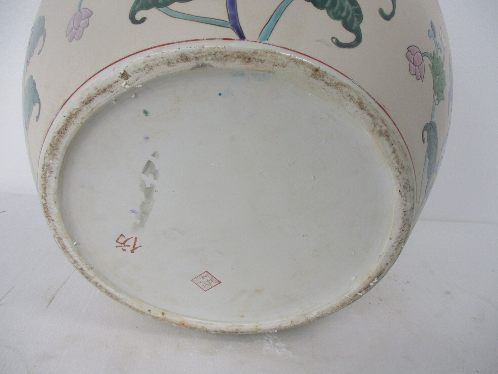 photo furniture Xl Vintage Chinese Porcelain Koi Fish Bowl Planter Vase Cachepot Flowers  Stunni