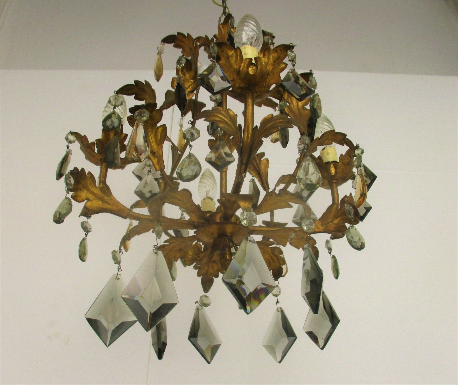 Banci Firenze  Chandelier Prisms 4 Lights Hollywood Regency Italy Gorgeous photo 631.0