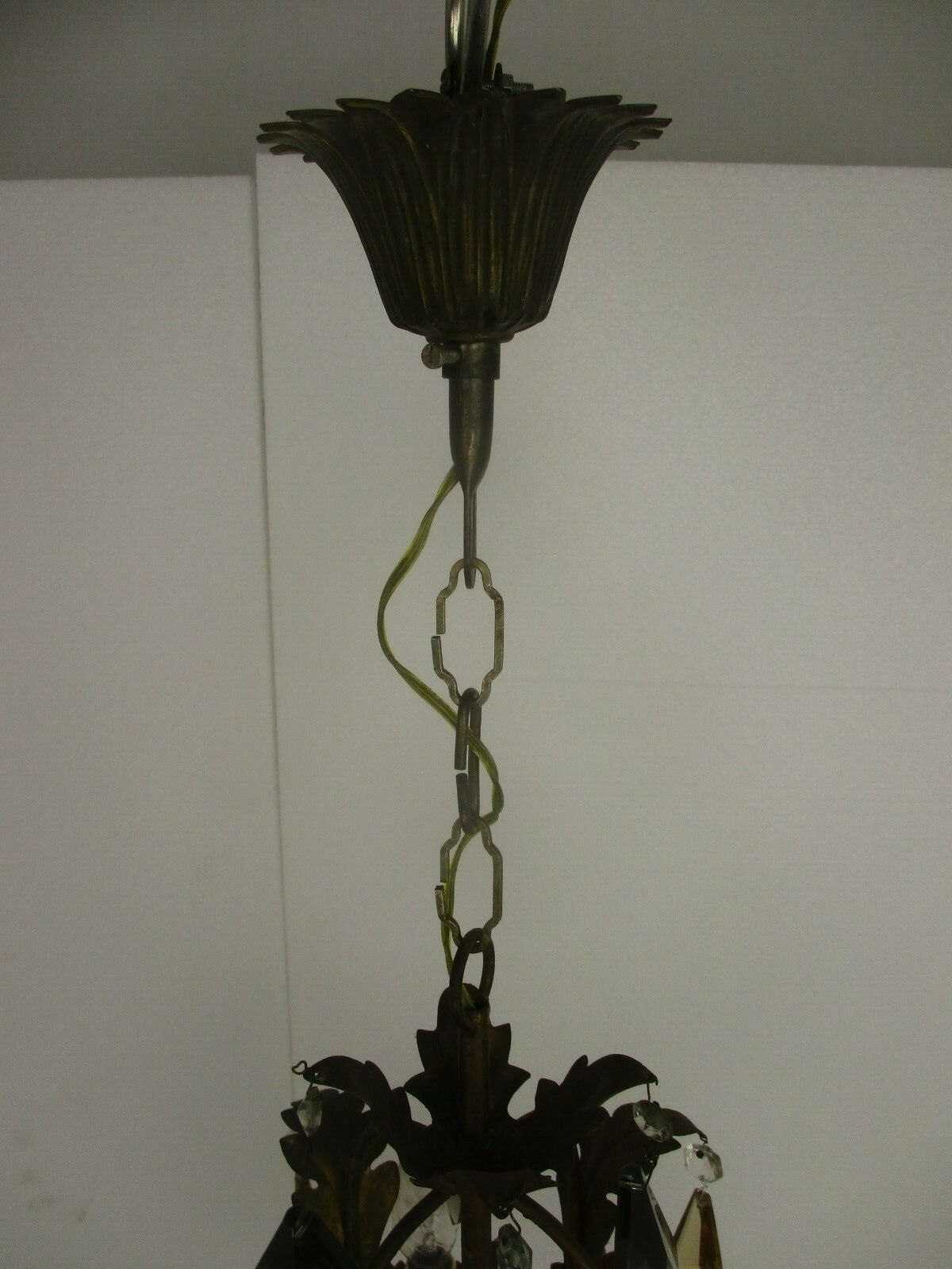 photo furniture Banci Firenze  Chandelier Prisms 4 Lights Hollywood Regency Italy Gorgeous