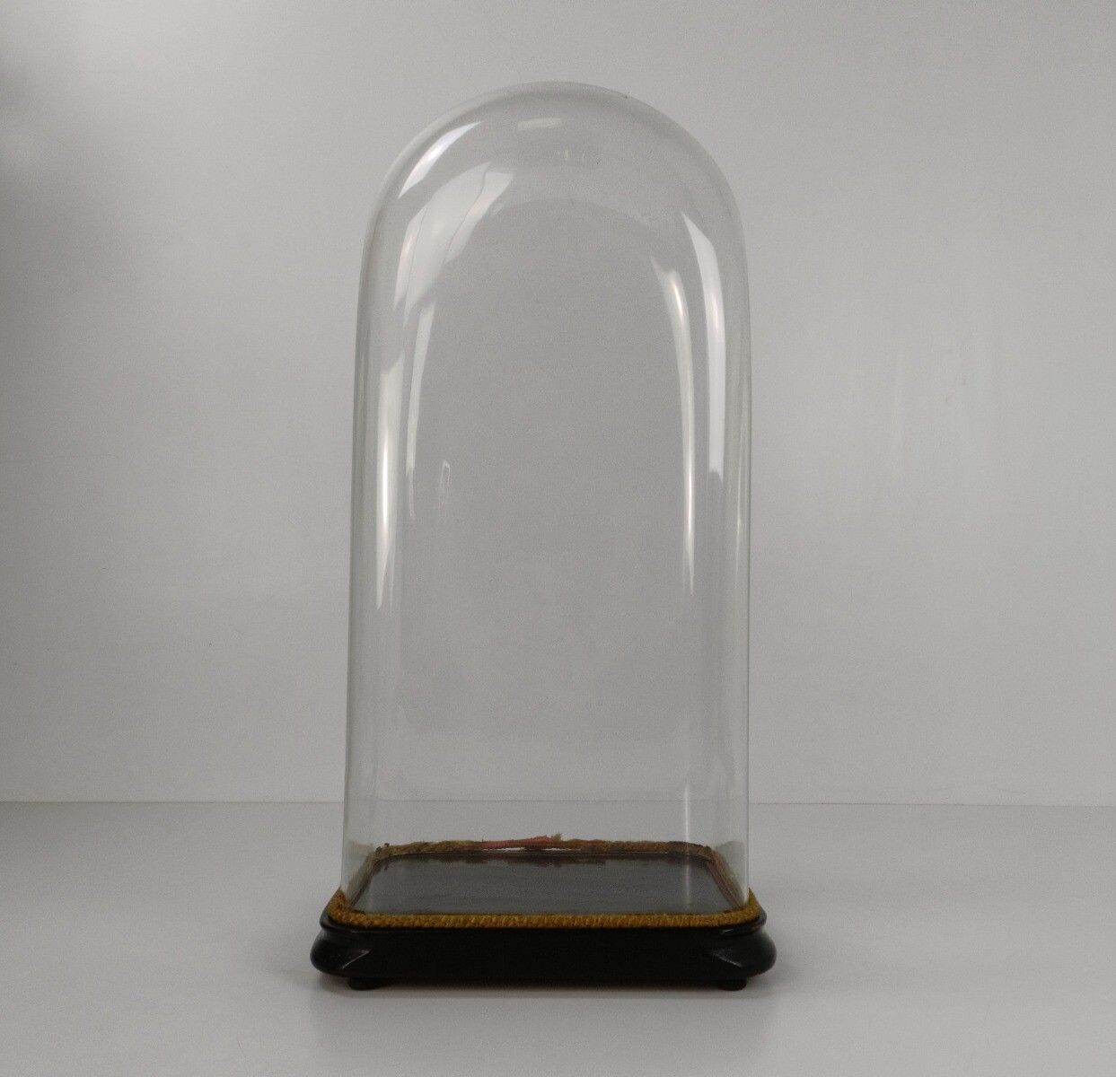 photo furniture L Antique Victorian Oval Hand Blown Glass Globe Dome Doll Clock 23.03" H 10.55"W