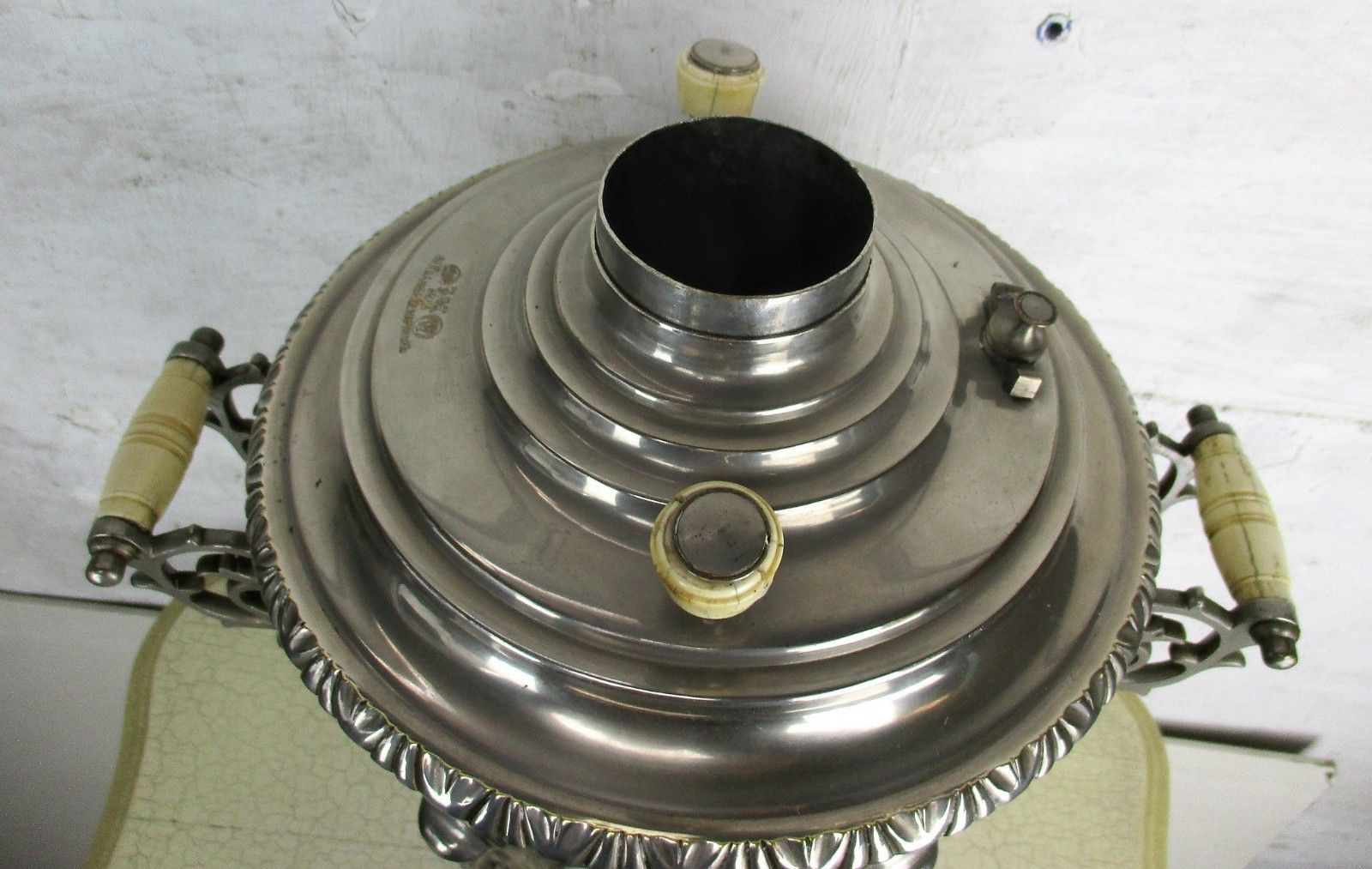 Antique Russian Large Imperial Conical Samovar Brothers Shemarin Tula Bowl  25" photo Home Decor