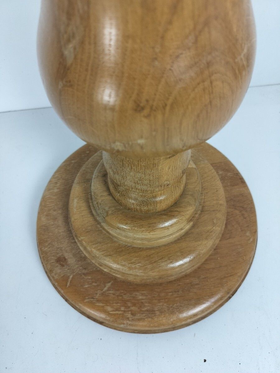 Large Heavy Pedestal Plant Stand Side Table Vintage In The Style Of De Coene Ver photo vinterior