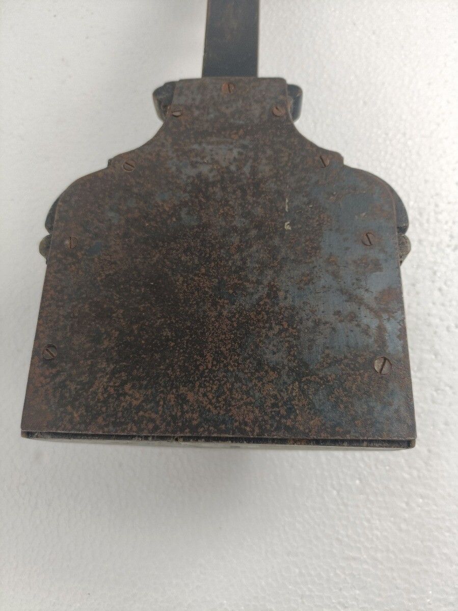 photo for sale Standing Crucifix Cross Hand Carved Wood Brass Corpus French Magnificent  Antiq