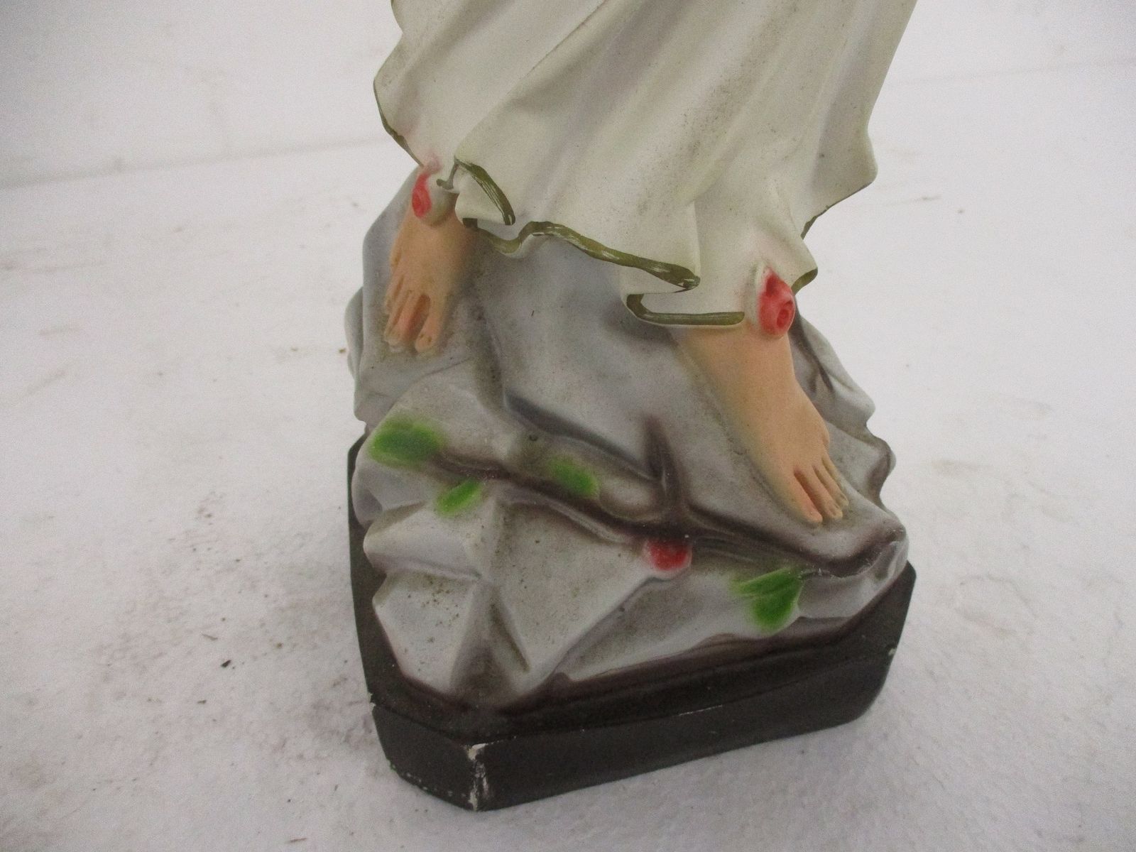 Xl Virgin Mary Madonna Our Lady Of Lourdes Plaster Statue Chapel French 24.8&Quo photo for sale