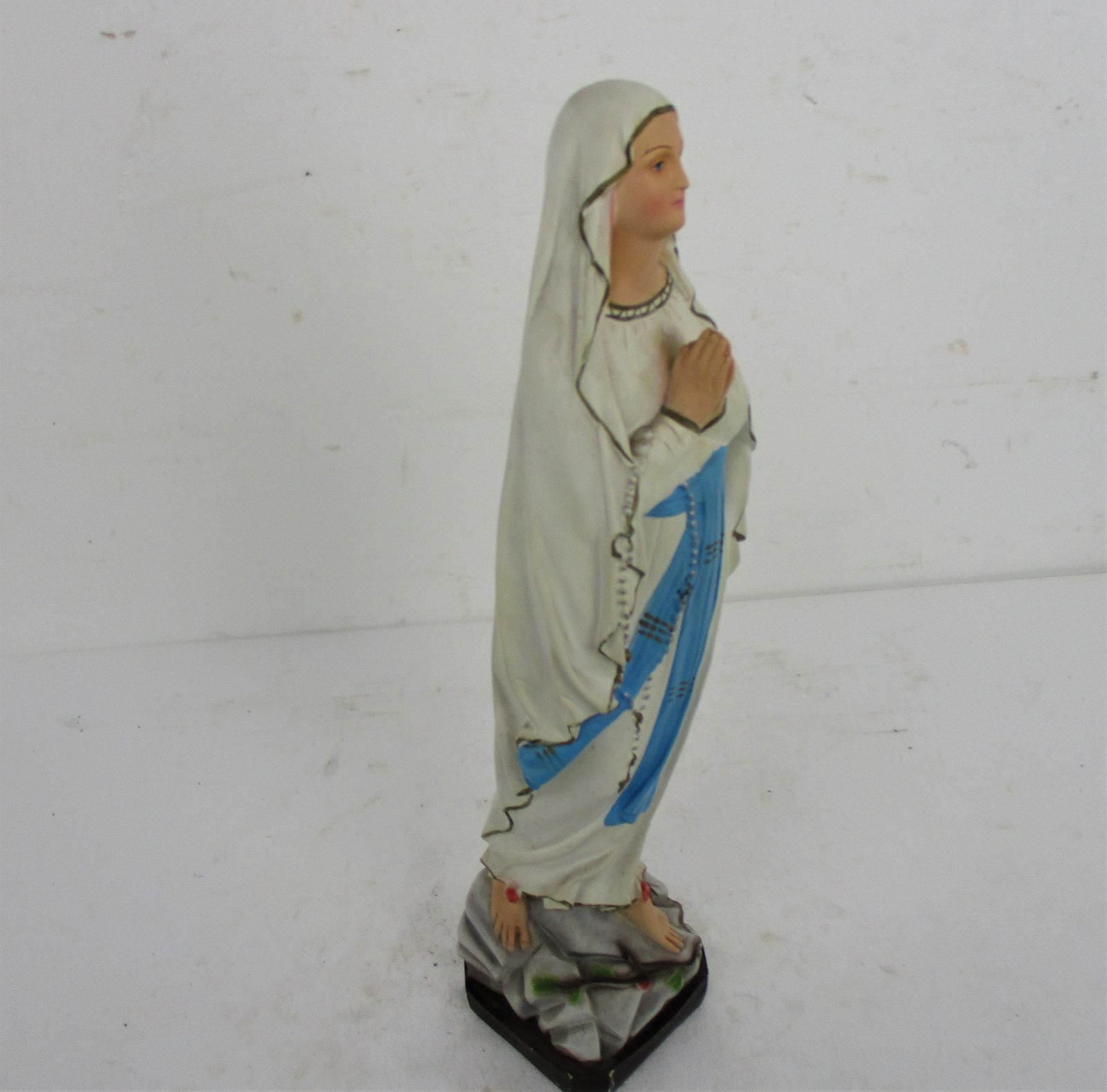 Xl Virgin Mary Madonna Our Lady Of Lourdes Plaster Statue Chapel French 24.8&Quo photo 344.0