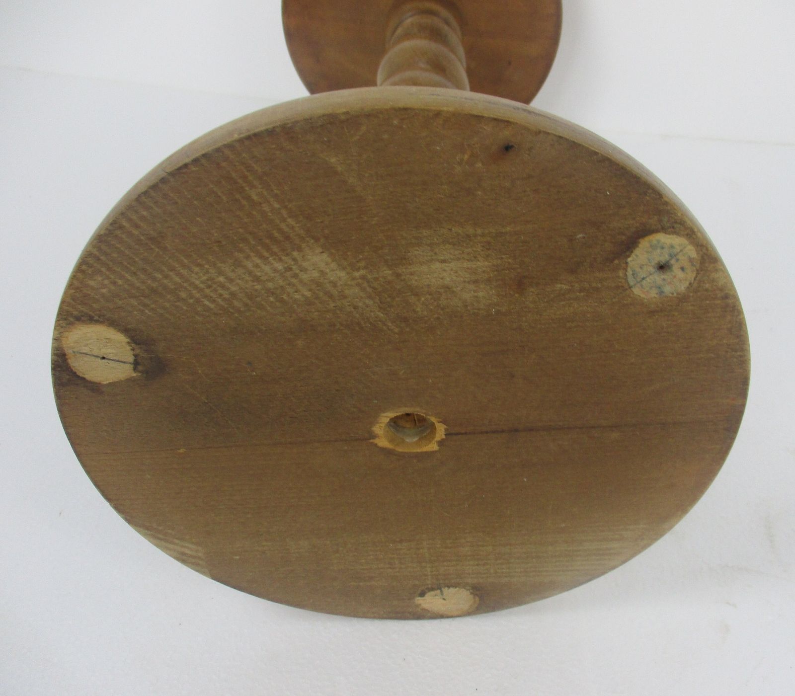 Large Hand Carved Wood Barley Twist Side Display Wine Table Pedestal Plant Stand photo vintage
