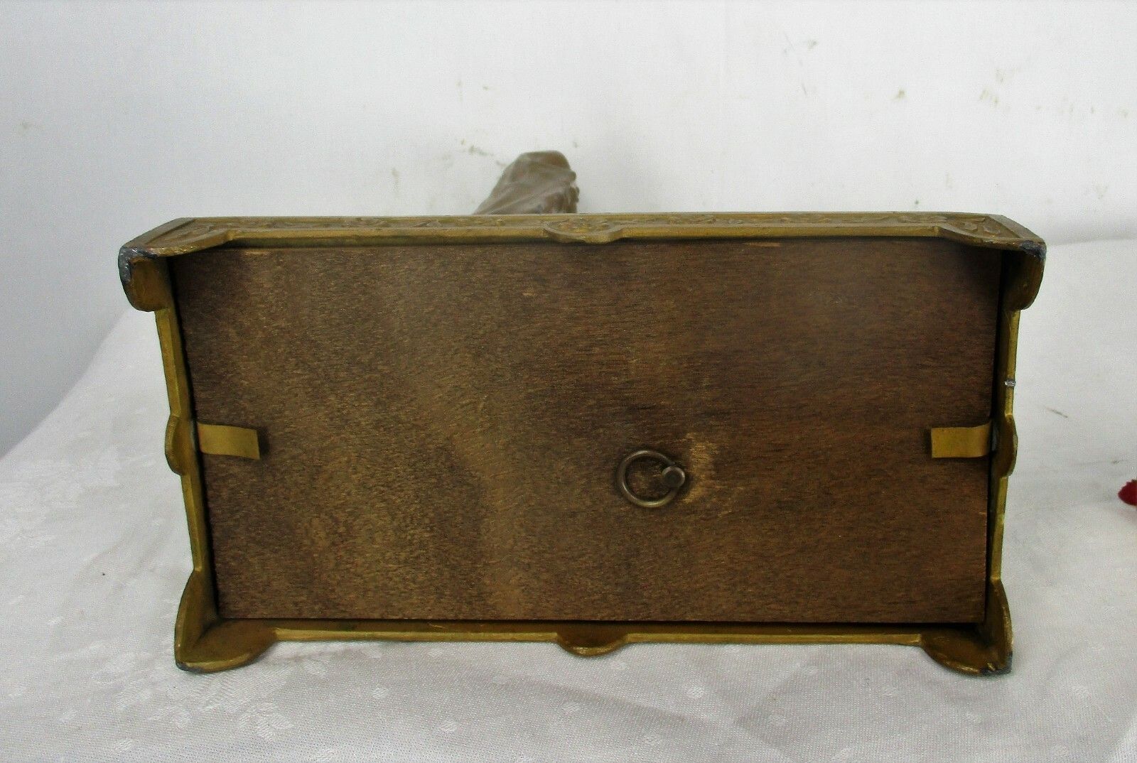 photo furniture Large Art Nouveau Notre Dame De  Lourdes Music Box Virgin Mary St Bernadette
