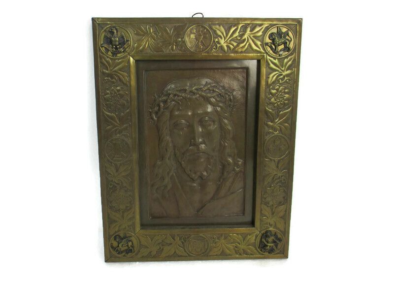 Jesus Christ Wall Hanging Tableaux Plaque With Evangelists Symbolism Verlinden