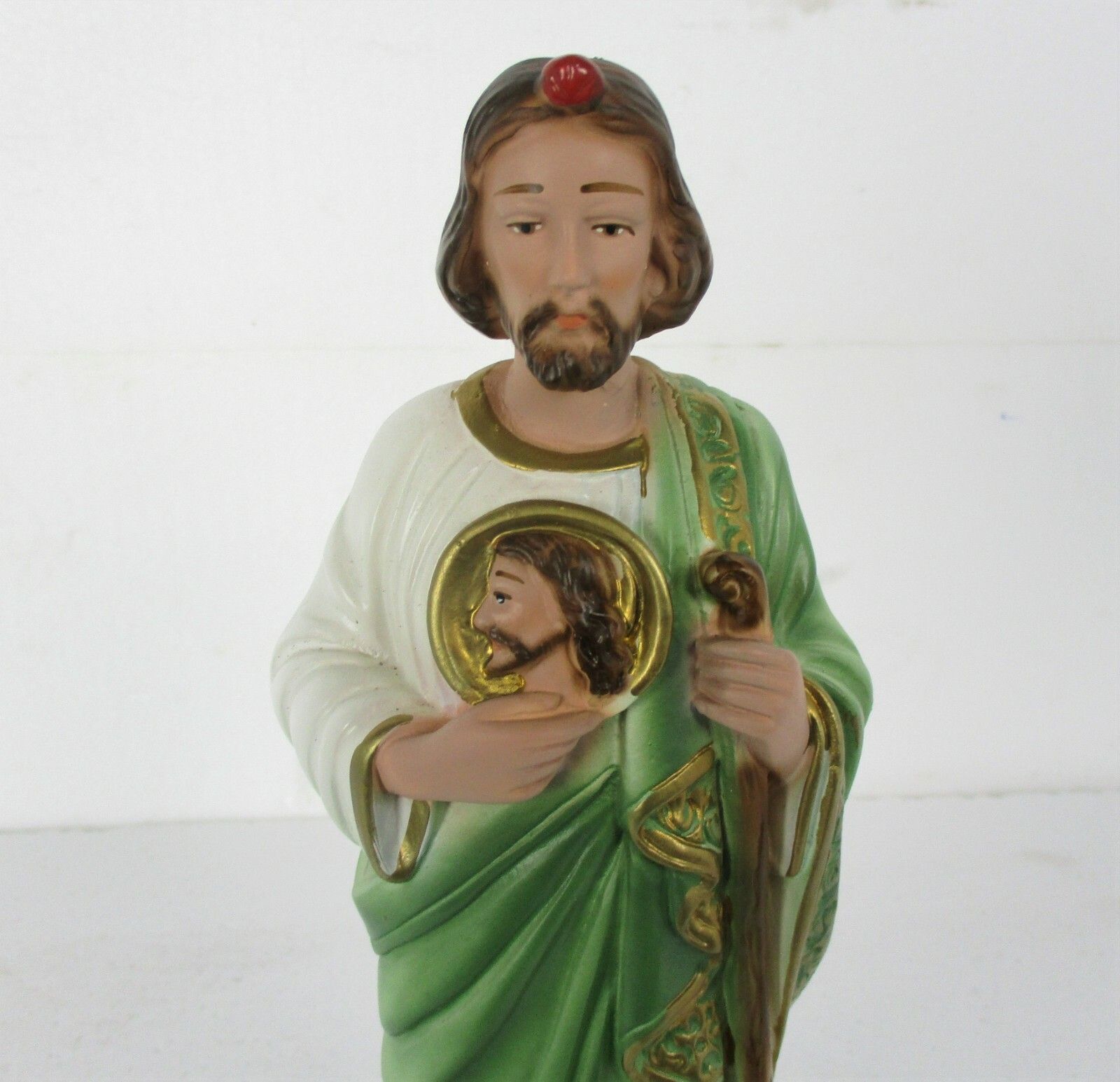Vintage Statue Saint Jude Thaddeus Patron Saint Hopeless Cases Apostle Plaster photo for sale