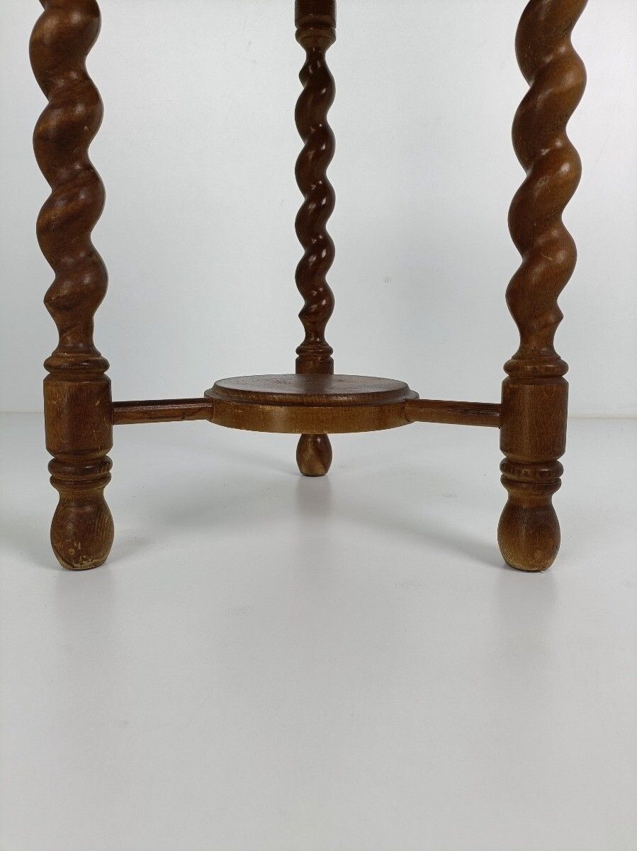 Barley Twist Wooden Side Display Coffee Side Wine Occasional Table Barn Country photo for sale