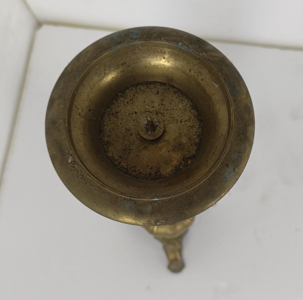 Antique Candle Holder Candle Stick Church  Chapel Altar Monastery Brass Gothic L photo Home Decor