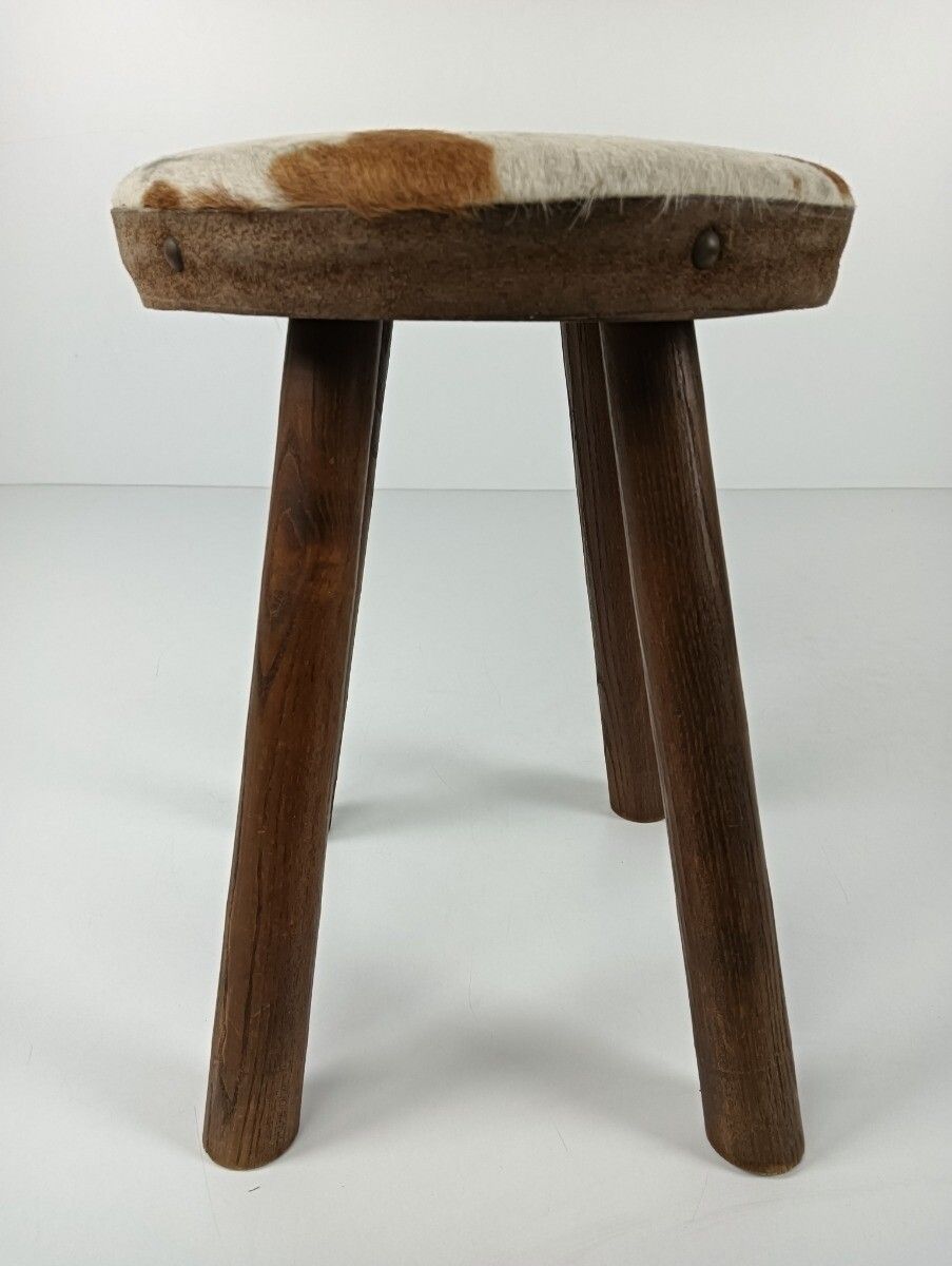 Milking Stool Farmhouse Country Barn Style French  Side Display Table Pedestal photo vinterior