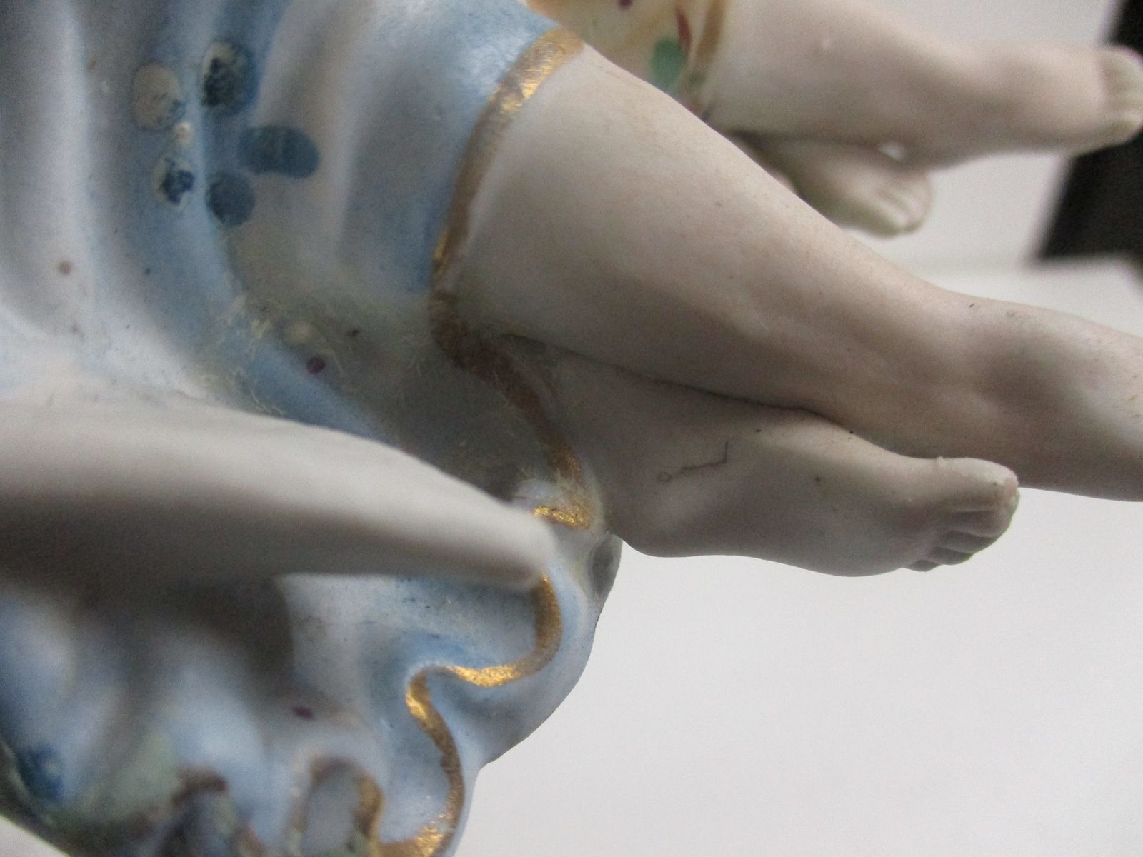 French Holy Water Font Vessel Angels  Porcelain Bisque Porcelain Flowers Gorgeou photo vinterior