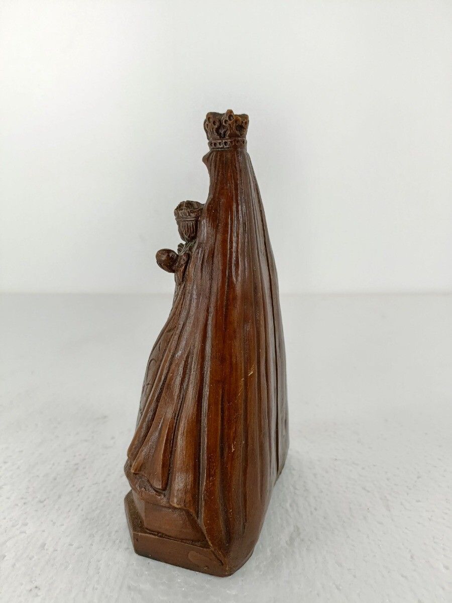 Black Madonna De La Sarte Virgin Mary Notre Dame Resin Polychrome Rare Collector photo 131.0