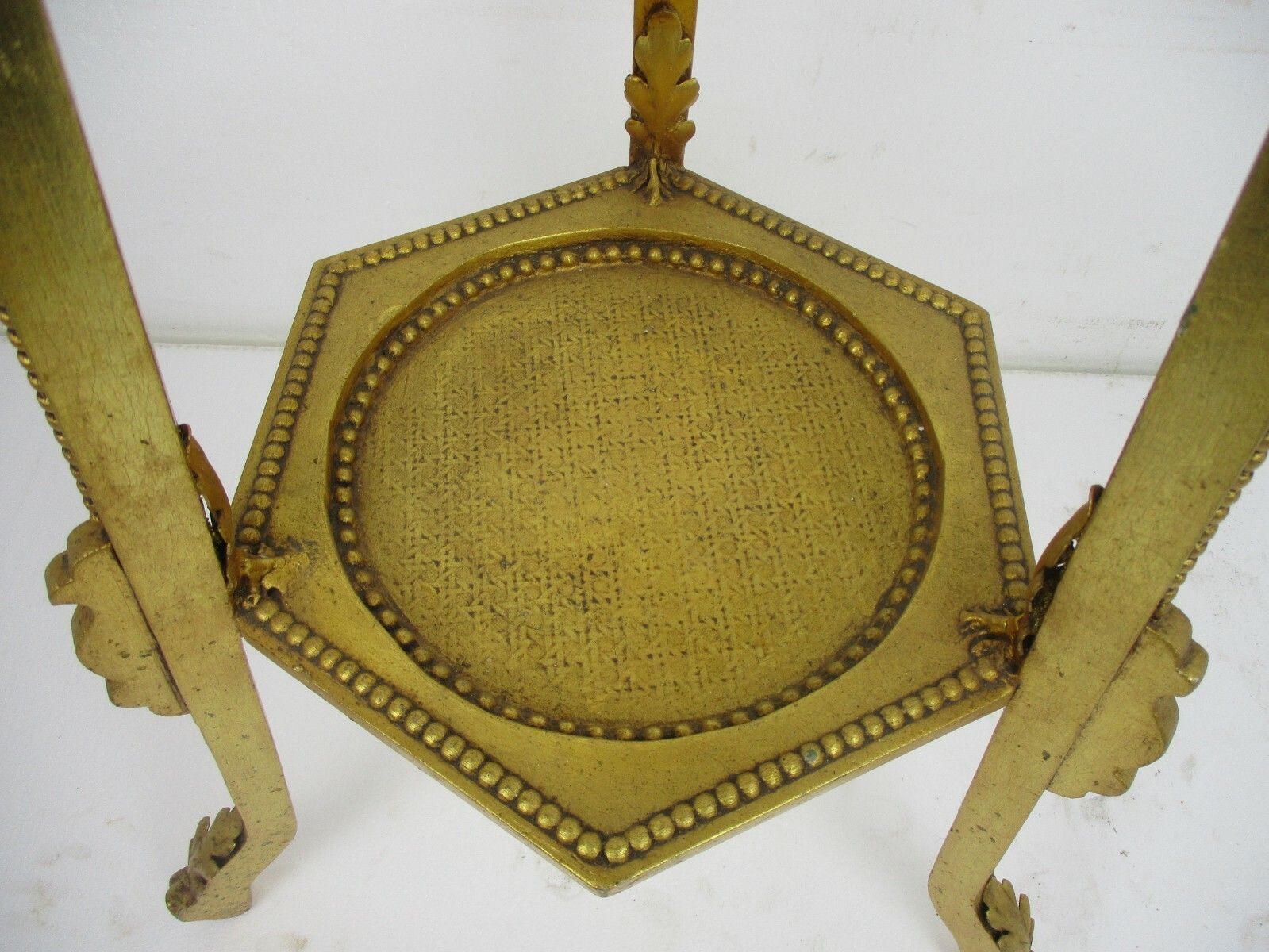 Gothic Gold Gilded Pedestal  Plant  Bonsai Stand Table Rams Head Marble Top Wow photo vinterior
