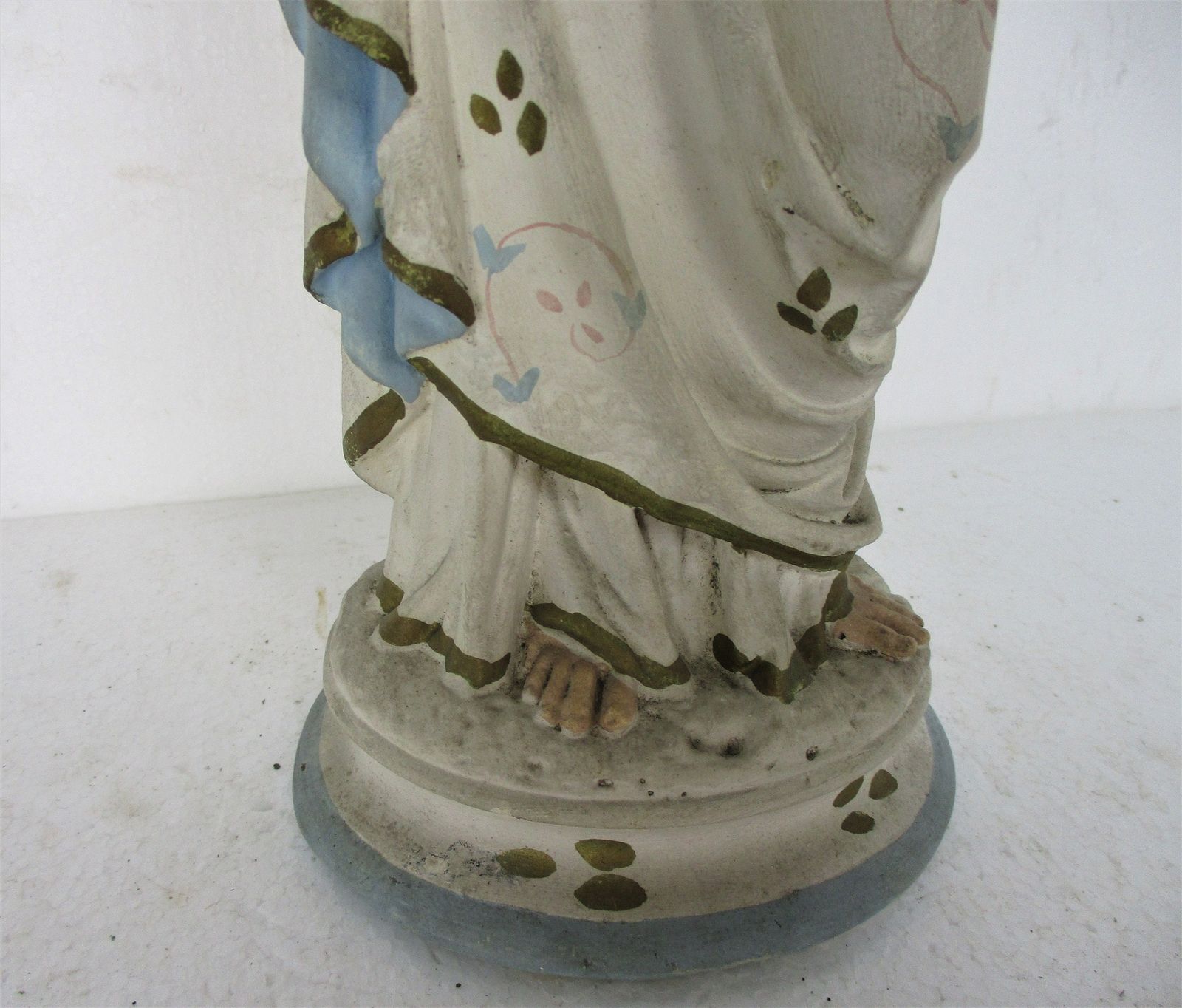 Antique Statue Jesus Christ Savior Sacred Heart Neo Gothic 1900s Plaster 15.94&Q photo for sale
