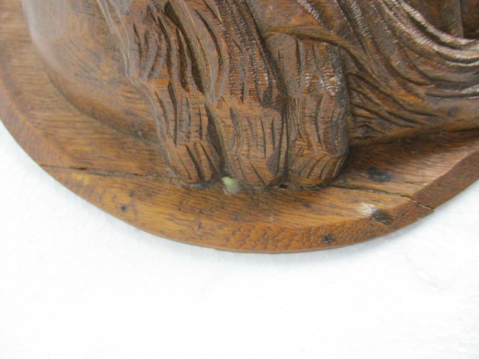 Hand Carved Wood Art Jesus Christ Head Of Thorns Sculpture Wall Hanging Gorgeous photo for sale