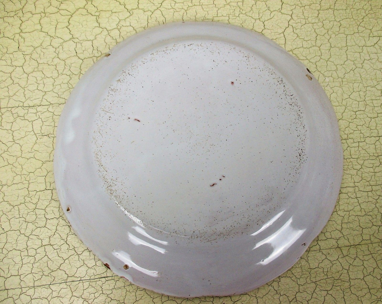 Antique French Faience Strasbourg Platter Luneville Flowers 18th 19th C 9.05" photo 57.0