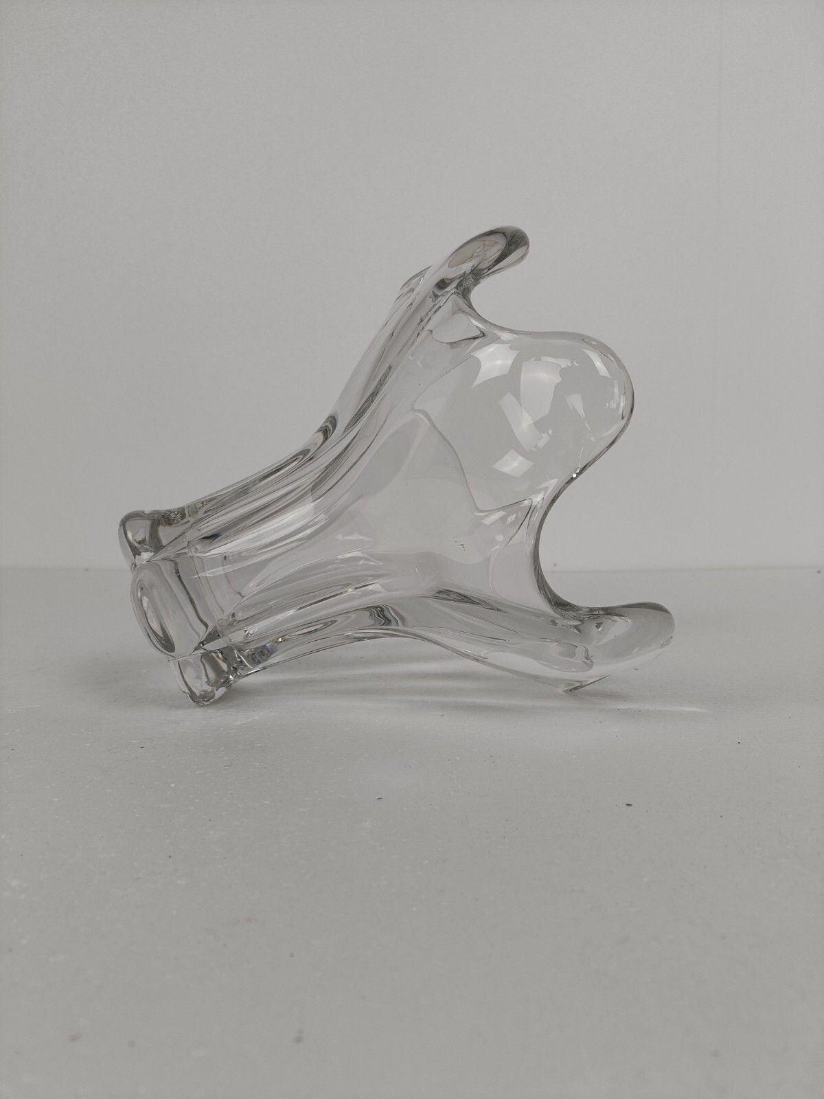 Luxval Val St Lambert Belgium Bowl Dish Centerpiece  Clear Crystal Marked photo for sale