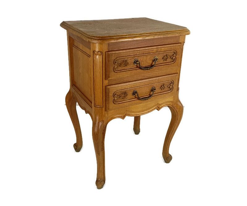 Vintage Nightstand End Table Mid Century Modern Wood Chest Of Drawers Cabinet Lo photo furniture