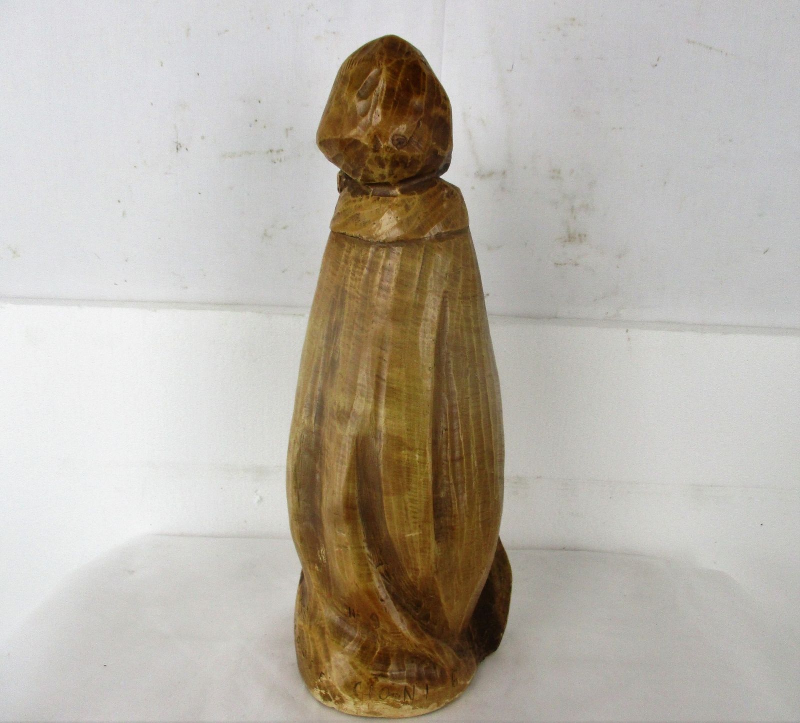 Statue Virgin Mary Madonna Infant Child Terracotta Or Thin Plaster Collector 20. photo vinterior