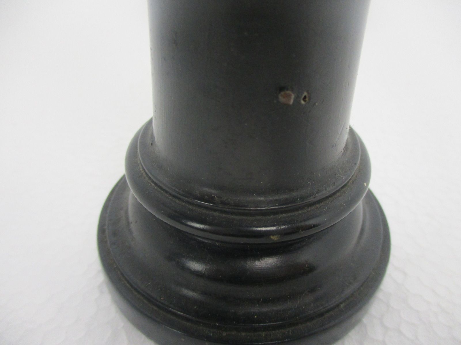 Antique Dark Carved Wood Table Standing Crucifix Round Base Brass Corpus Snake W photo 73.0