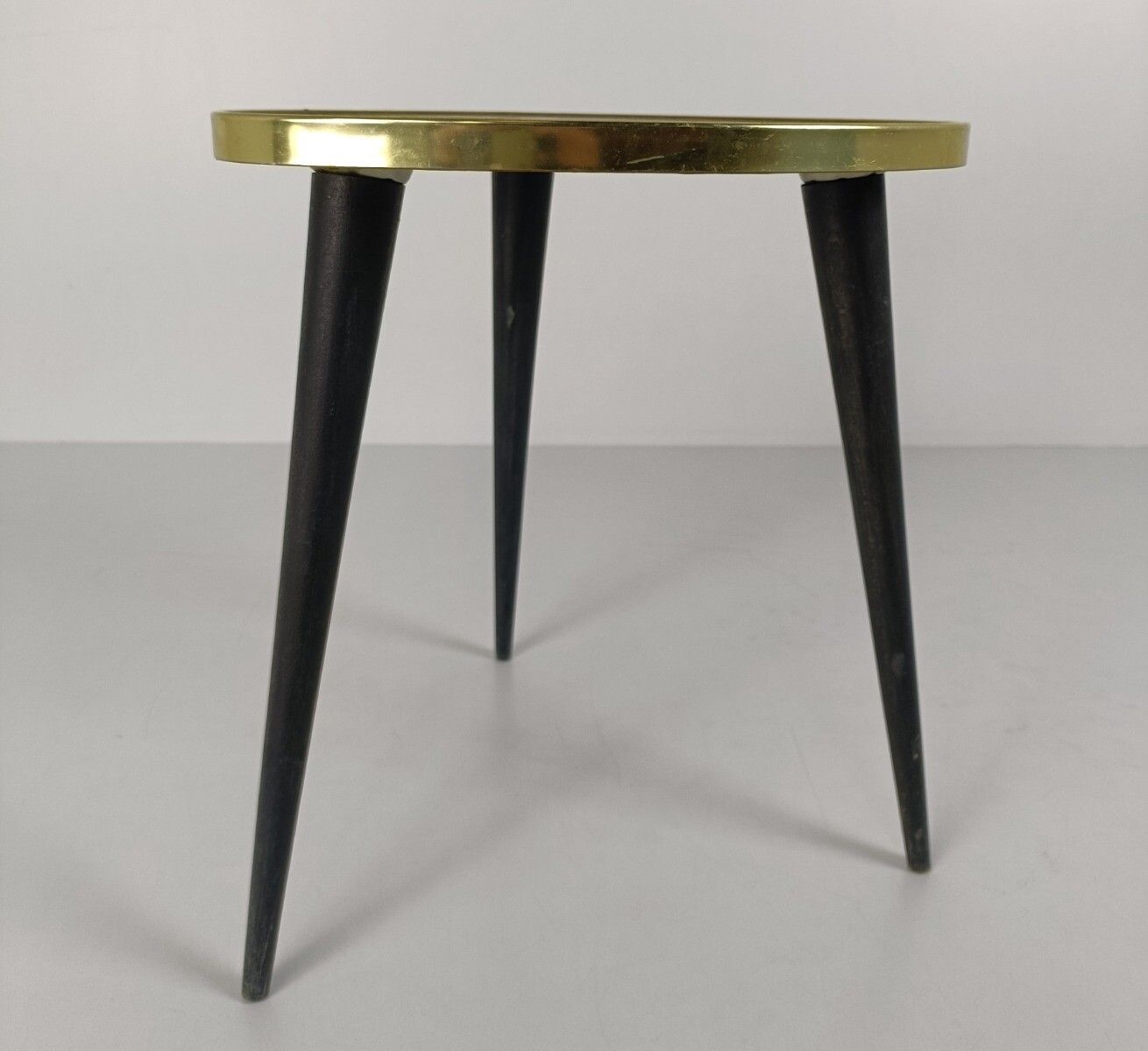 Retro Vintage Tripod Coffee Side Wine Table Rockabilly  Mid Century Space Age Br photo Furniture