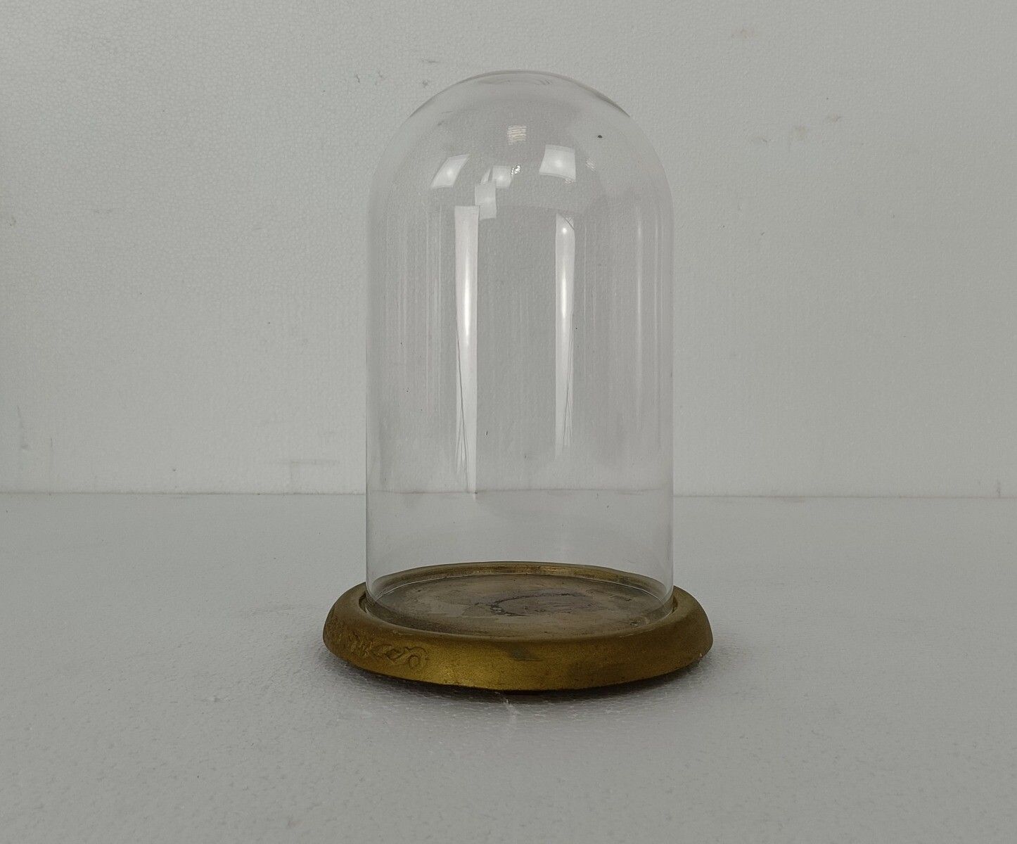 Vintage Round Hand Blown Glass Dome Globe Steampunk Display Doll Clock 9.84"