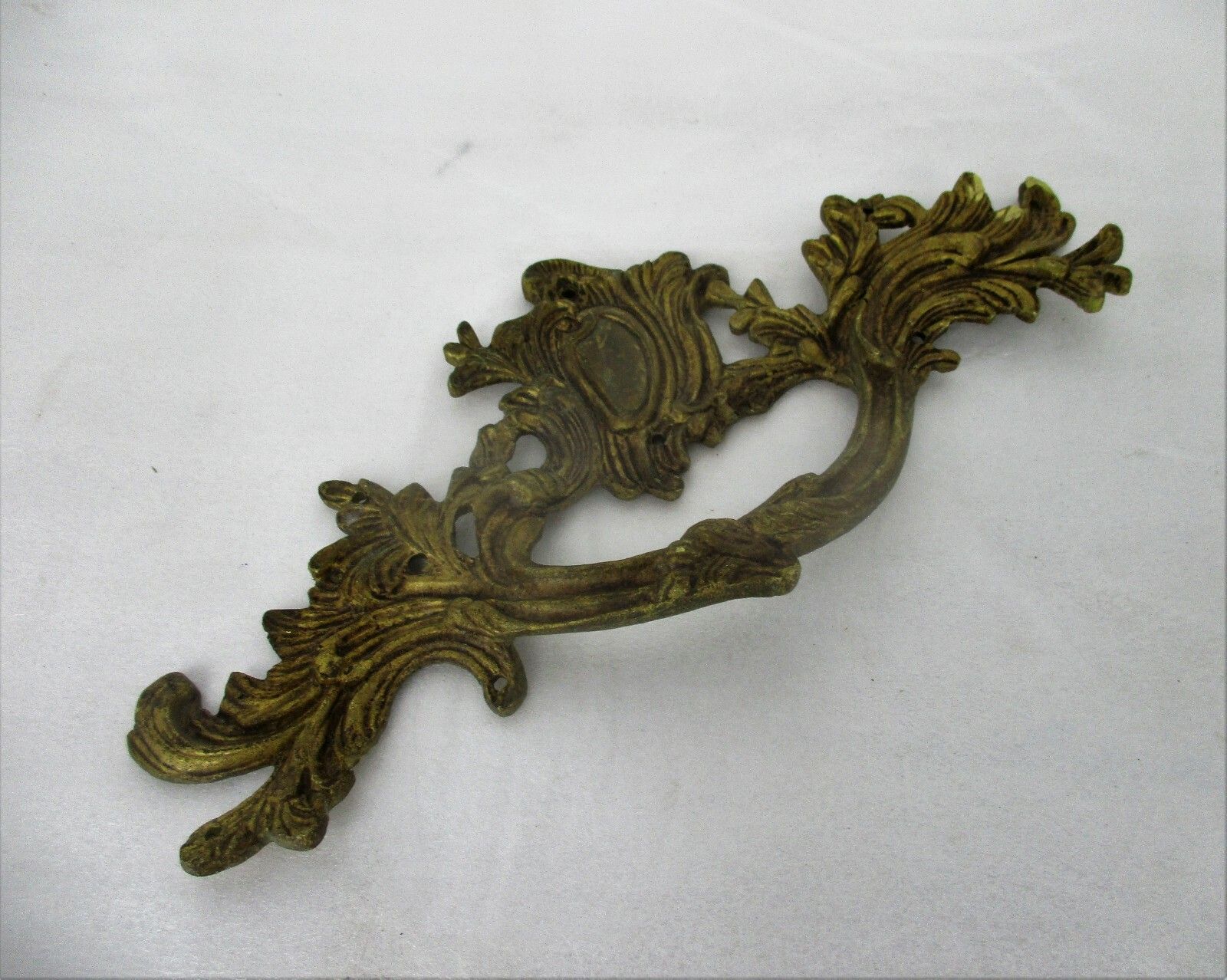 Large Antique  Brass Door Knob Handle Architectural Reclaimed Salvaged Trim photo Home Fixtures