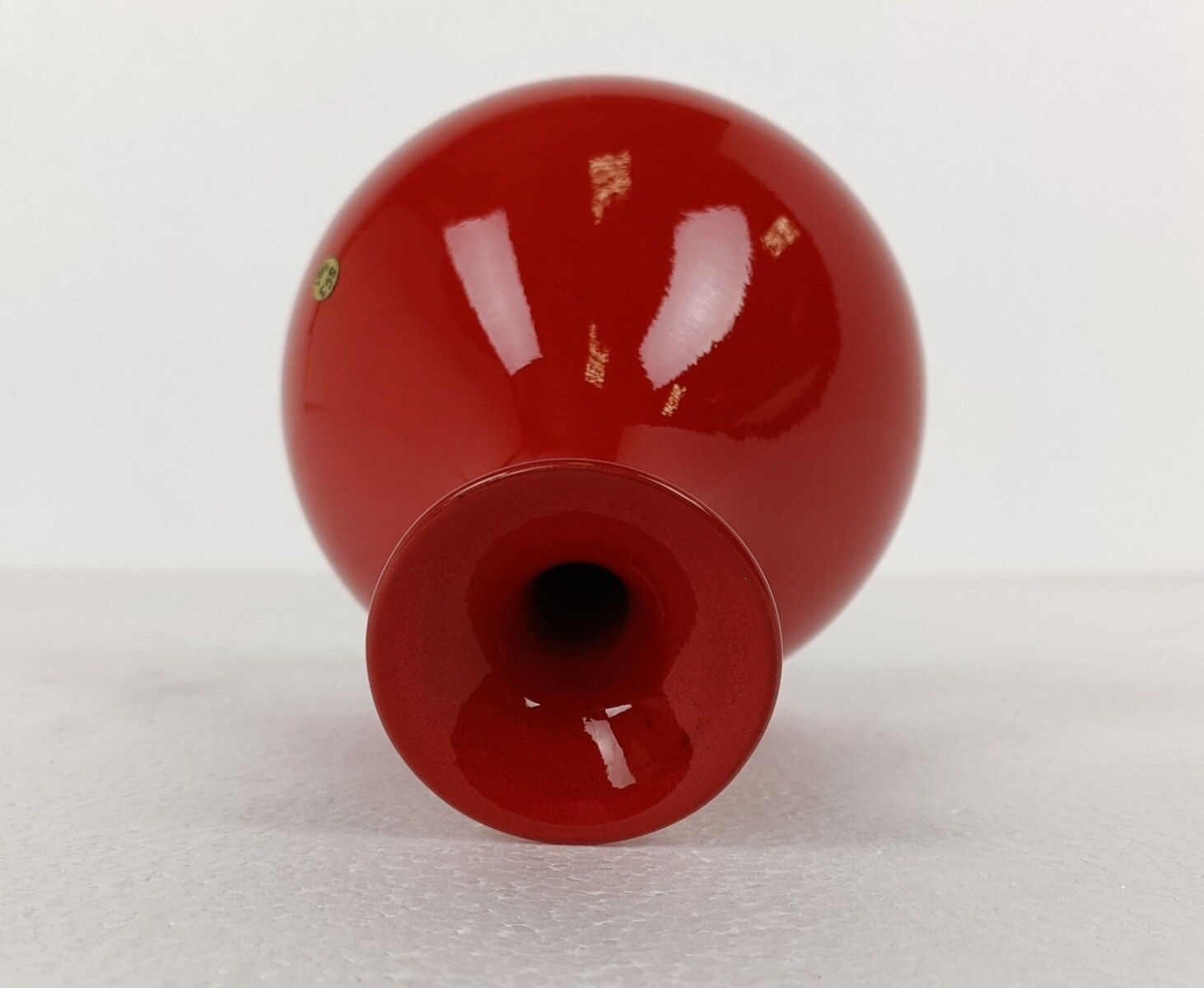 Pino Spagnolo Design Post Modern Vase  Sicart Italy Space Age Modernist Red 70s photo buy