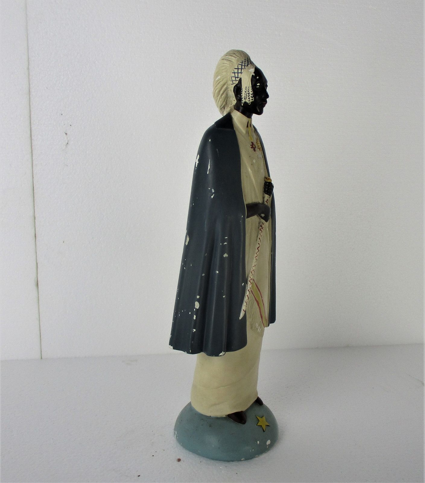 Tutsi Man 1950s Traditional Clothings Signed Gorza Bruxelles Plaster Statue Figu photo Art