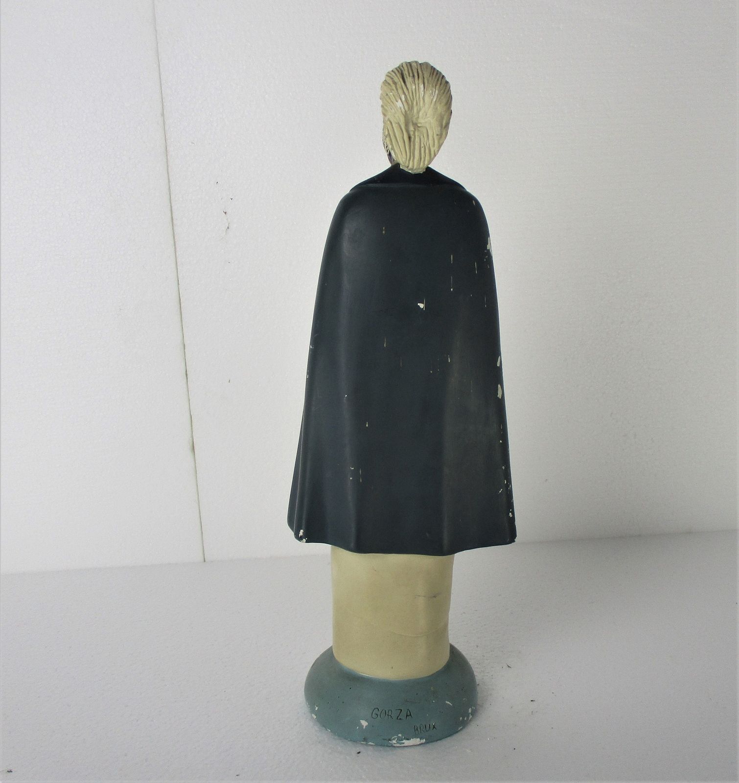 Tutsi Man 1950s Traditional Clothings Signed Gorza Bruxelles Plaster Statue Figu photo buy