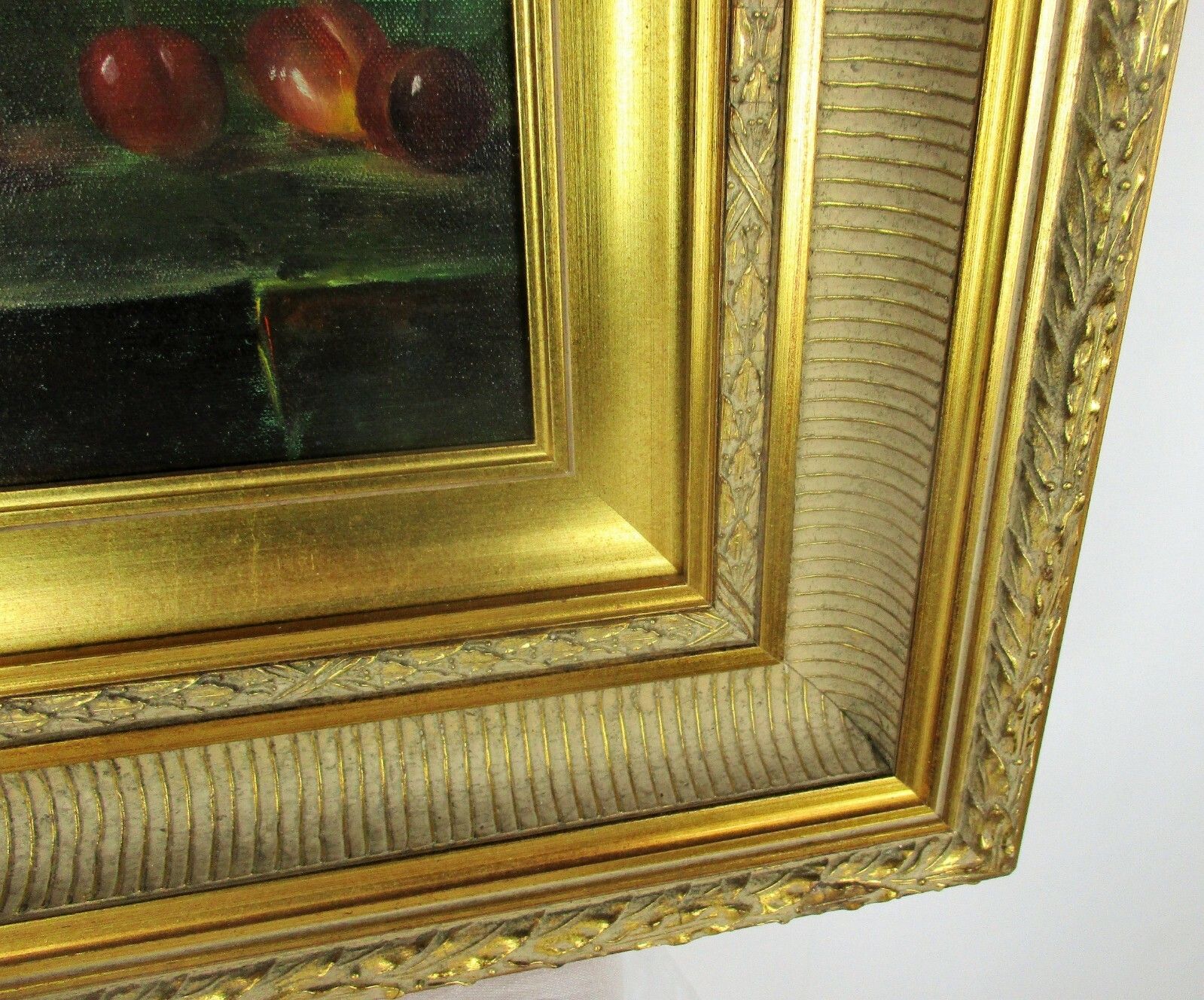 Large Oil Painting  Canvas Framed Gorgeous Frame Signed Still Life Bouquet photo 334.0