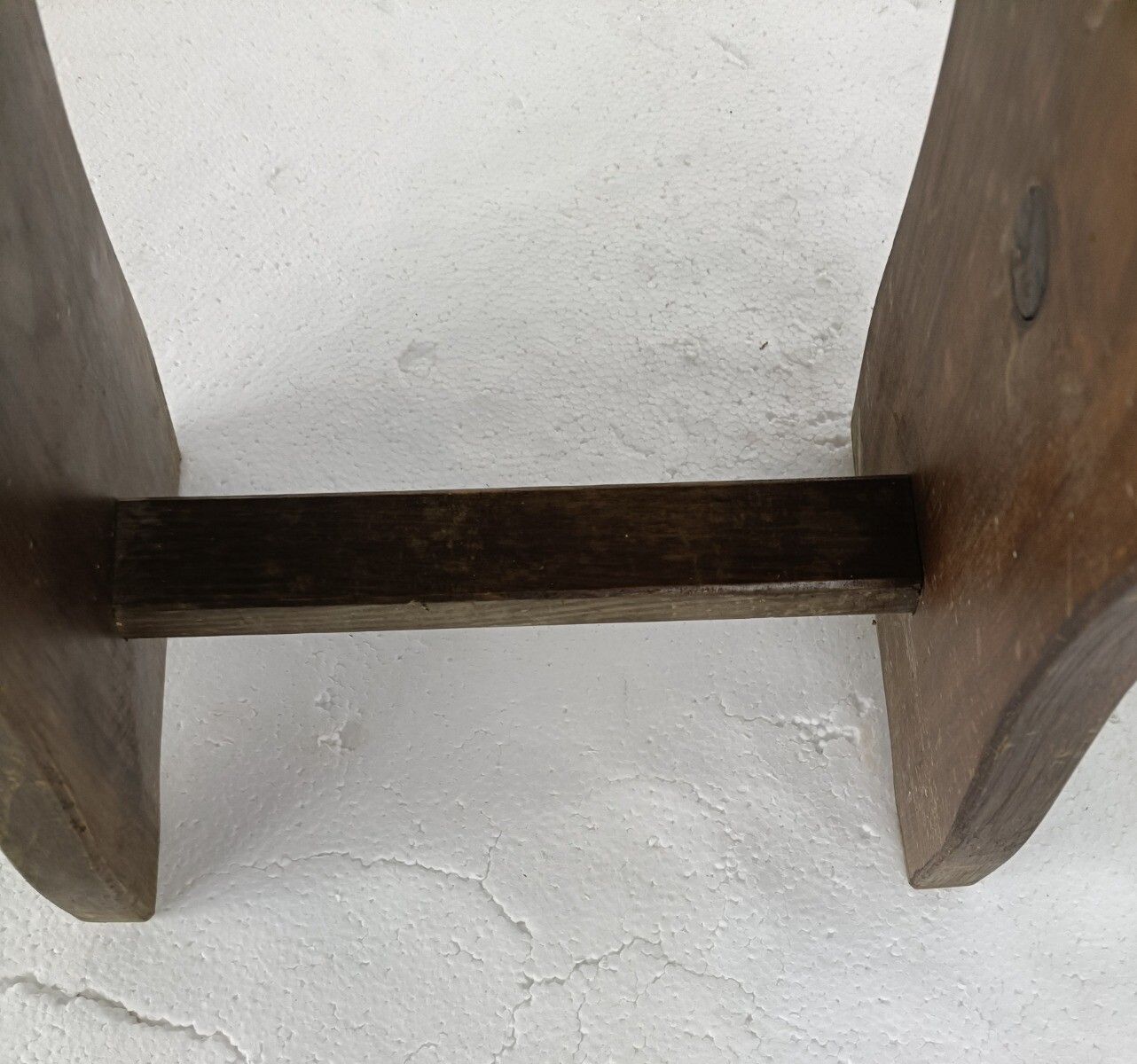 photo furniture Antique Milking Stool Bench Crutch Pedestal Barn Country Style Wood