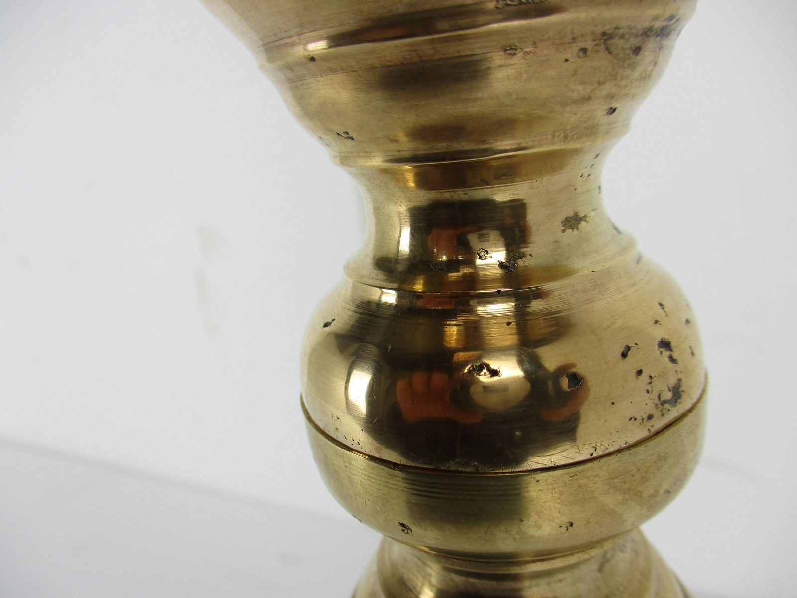 Xl Floor Candle Holder Candle Stick  Etched Engraved Brass Ornate Beautiful 29.3 photo Home Decor
