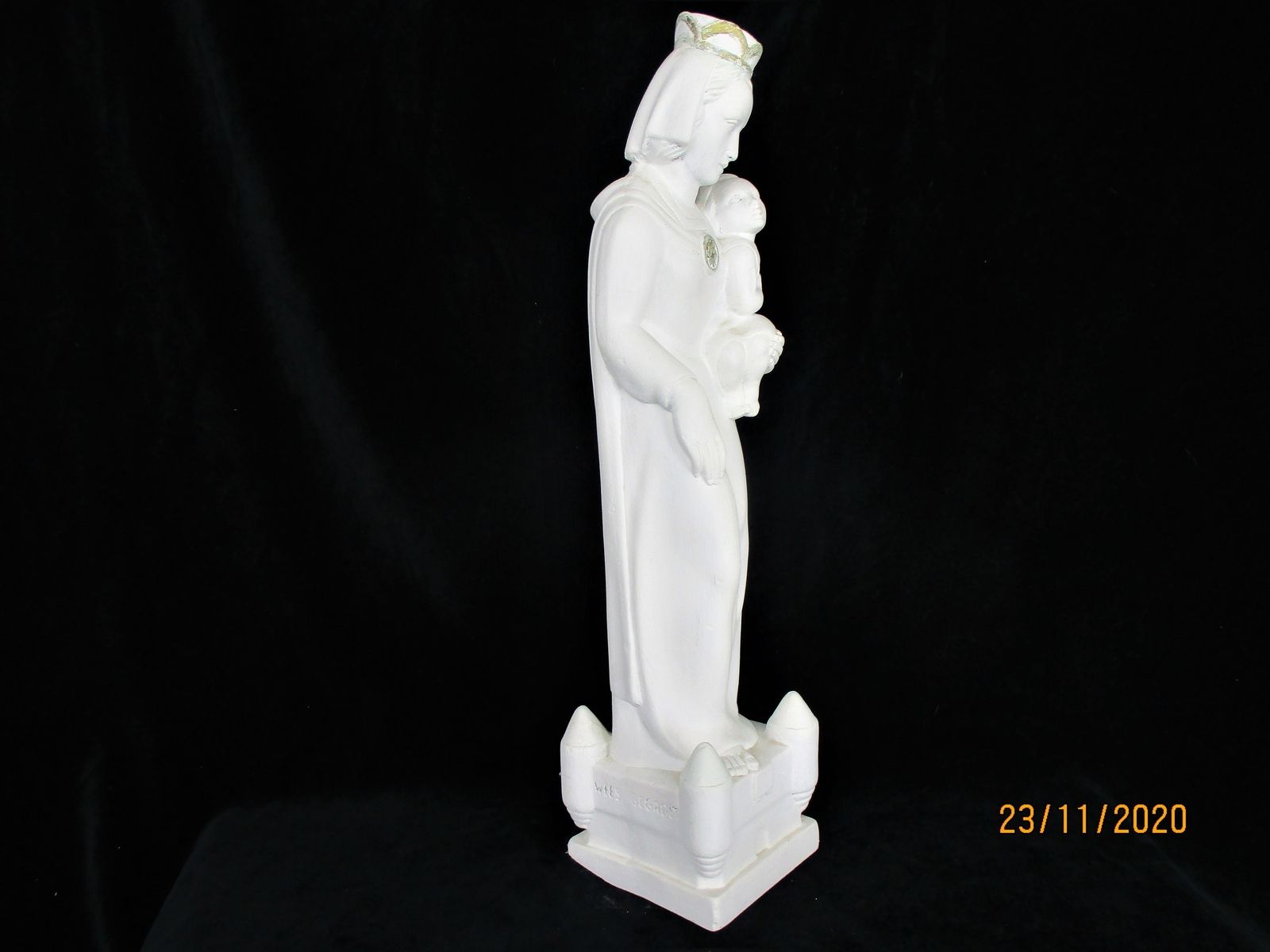 Our Lady Viscountess Fortress With Infant Collector Madonna Ave Maria Plaster St photo vinterior