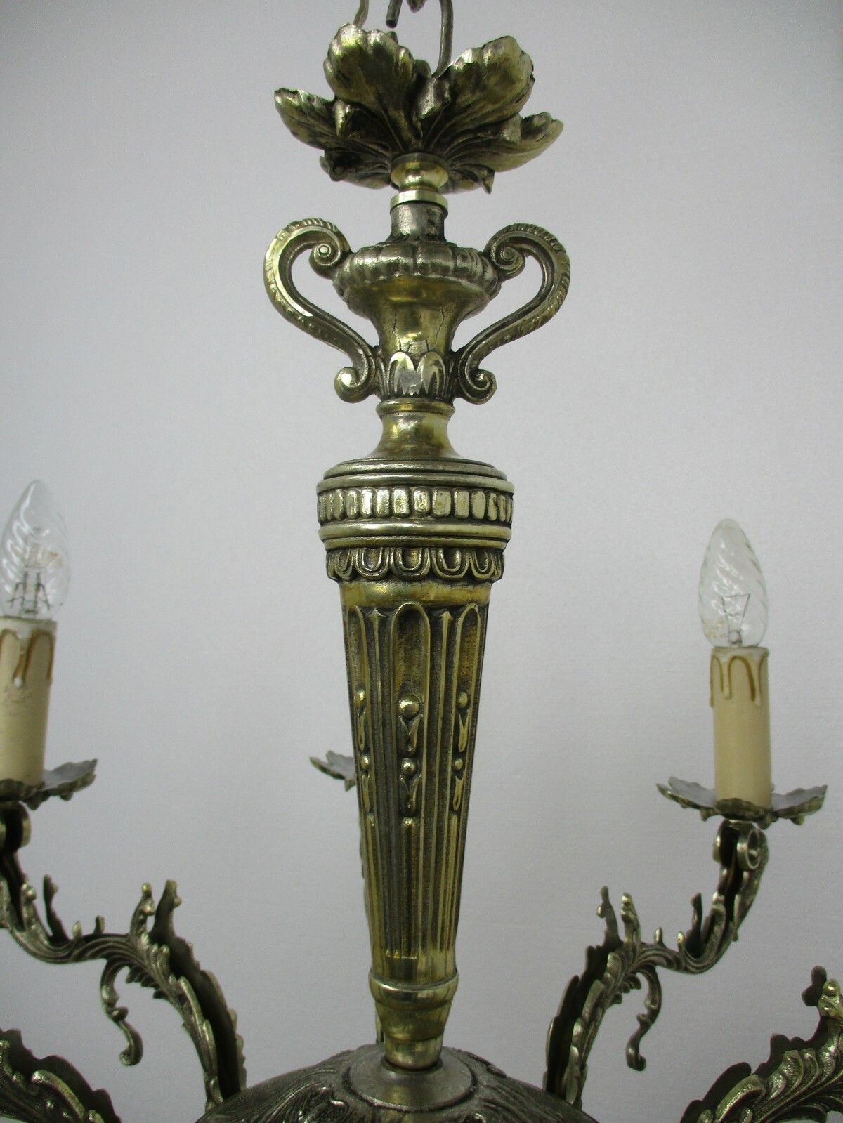 Gorgeous Chandelier Cariatides Sirens Spelter 8 Arm Lights Revival Light Lamp photo vintage