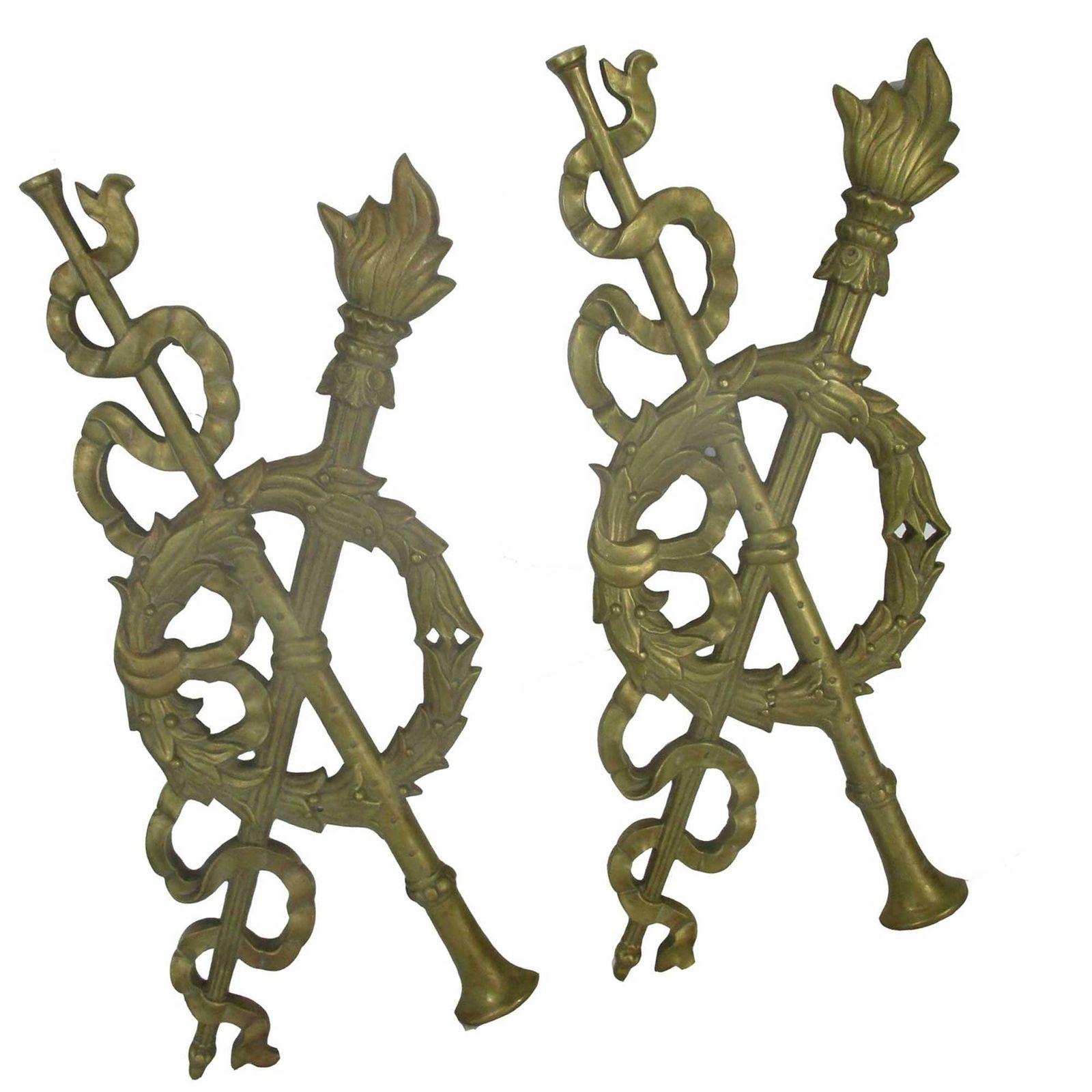 Large Antique Cast Brass Furniture Trim Ornate Reclaimed Hardware Architectural photo 81.0