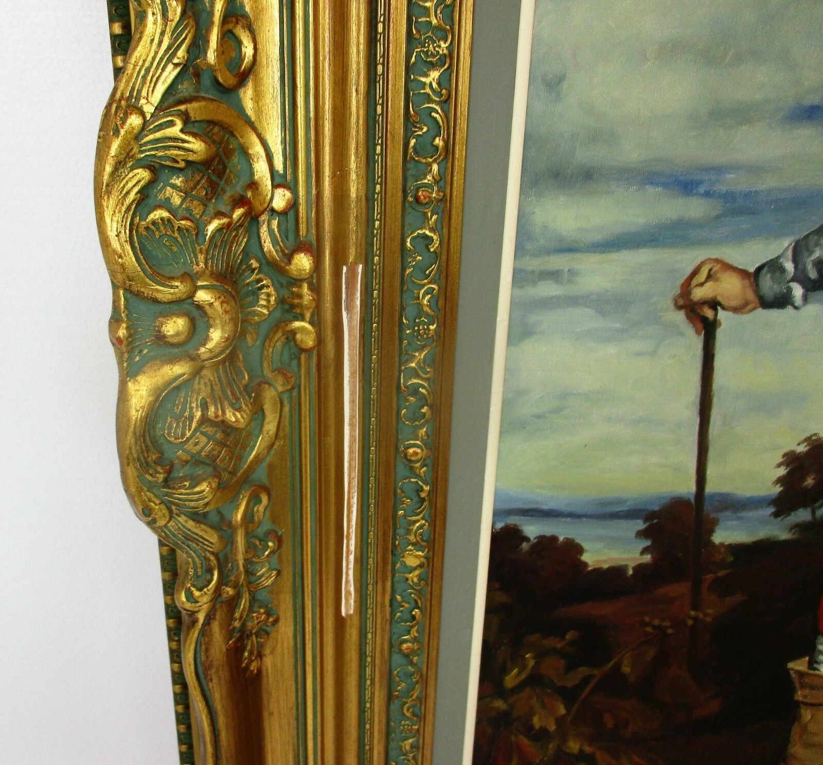 Xl  Oil Painting Ornate Wood Plaster Frame  Musketeers Gorgeous Frame photo buy
