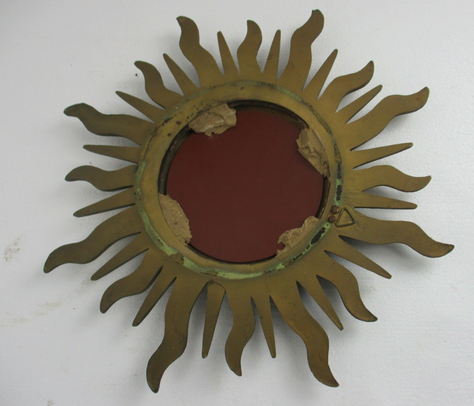 Small Sunburst Starburst Wall Glass Mirror Mid Century Modernist Resin Pop Art photo vinterior