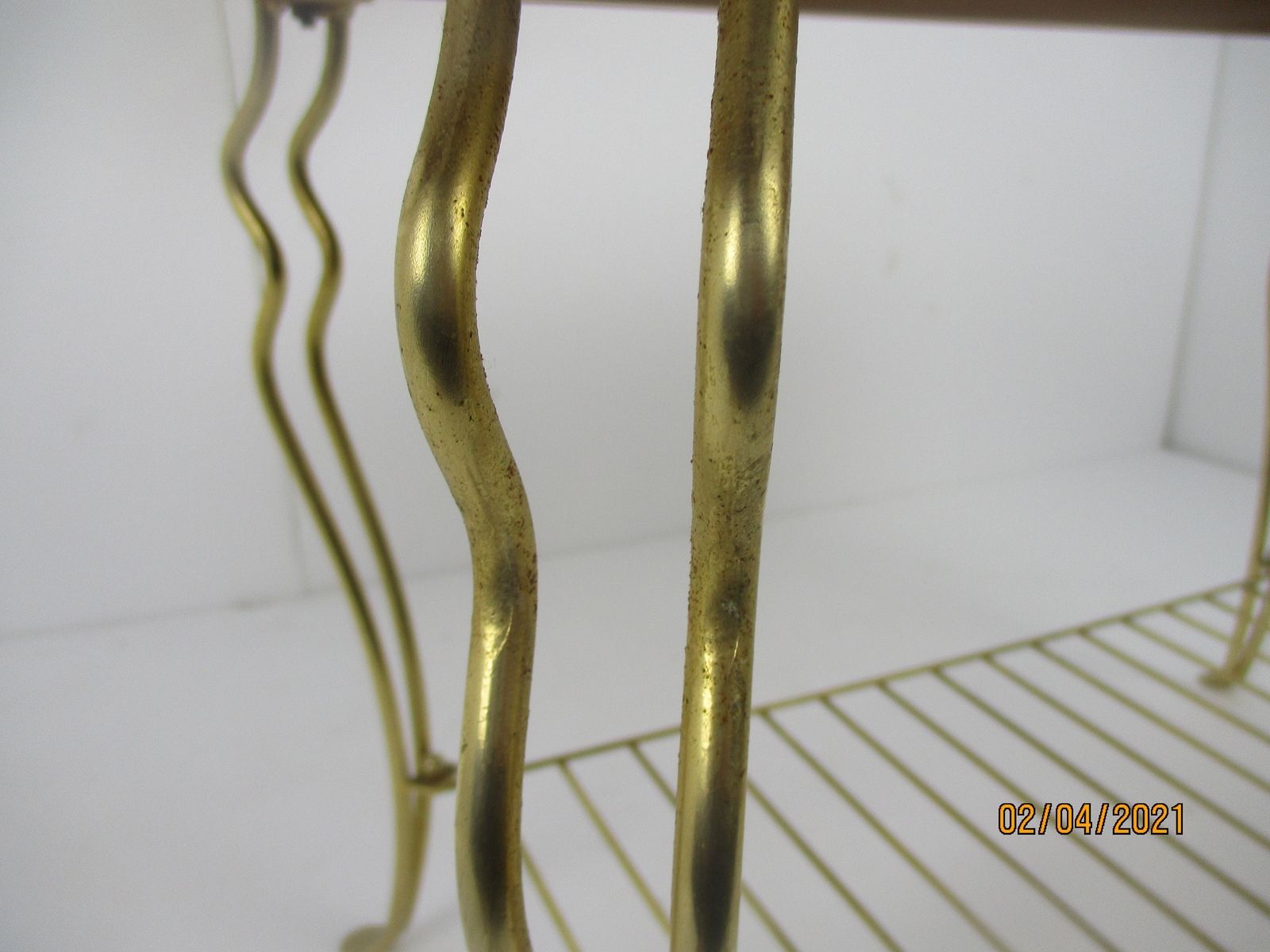 Small Vintage Coffee Table Side Occasional Table Era Eames Retro Funky Brass Woo photo buy