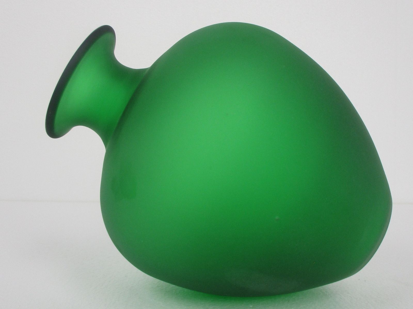 Vintage Venice  Art Glass Italian Murano Vase Green  Linea Padovan Signed photo vinterior