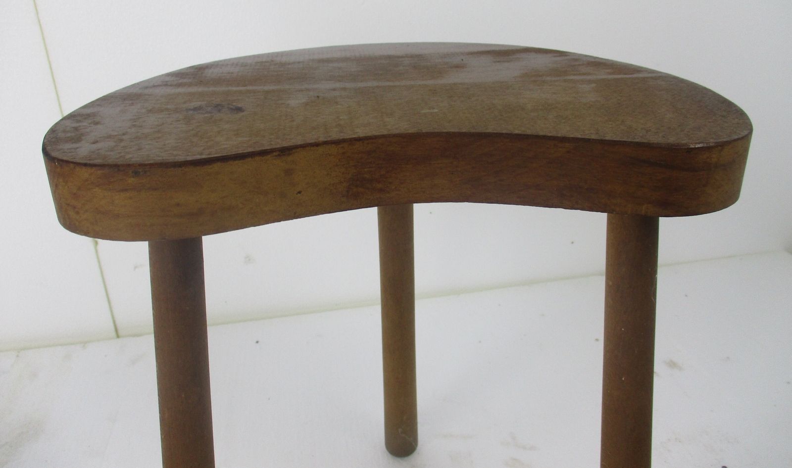 Vintage Hand Carved Wood  Milking Stool Pedestal Table Plant Flower Bonsai Stand photo for sale