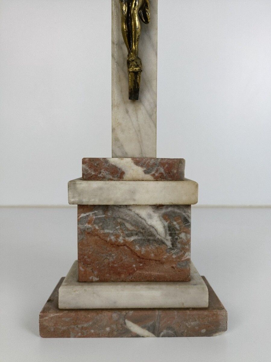 Antique Ornate Marble Onyx Jesus Christ Cross Cross Table Standing Crucifix  Chr photo 202.0
